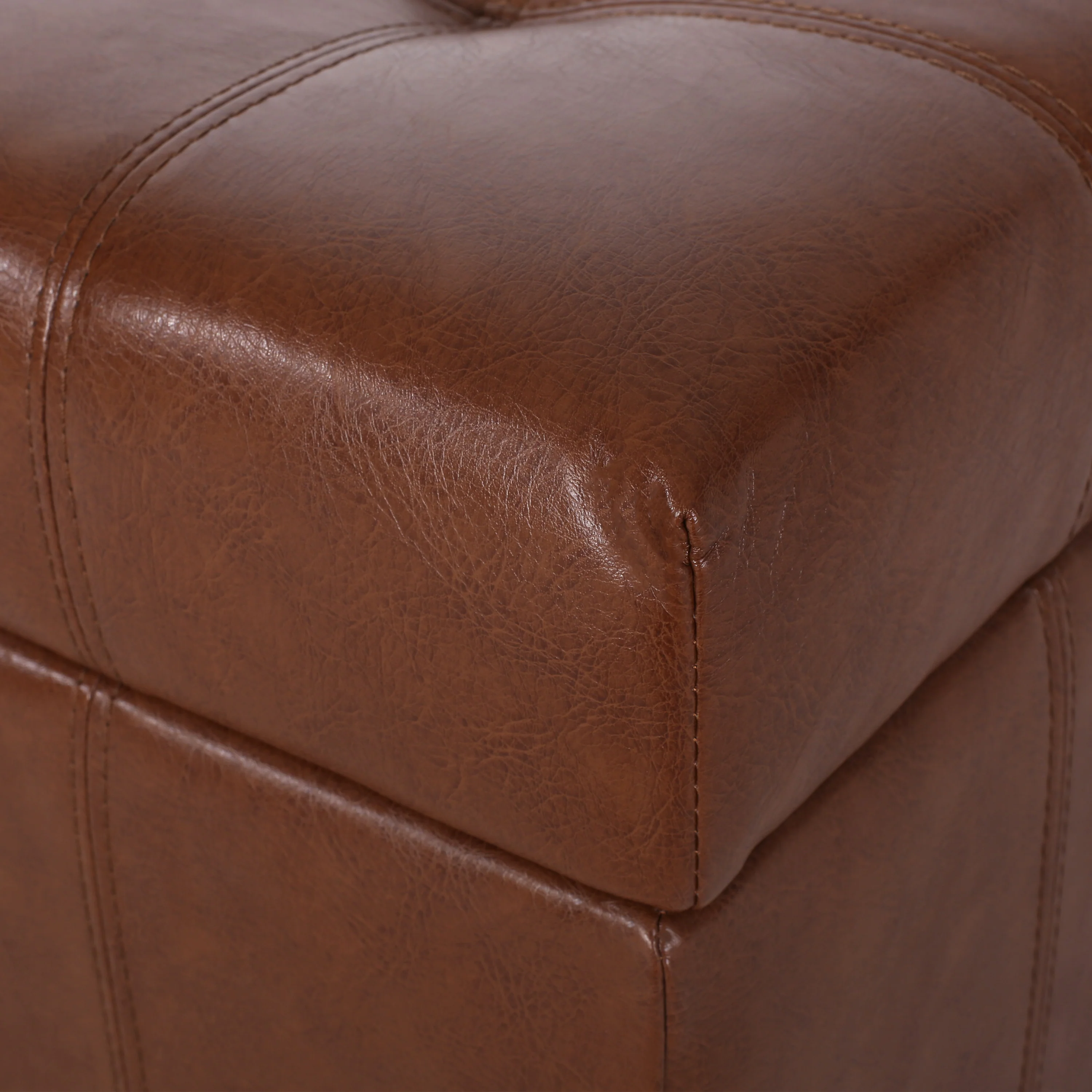 Rigby Faux Leather Storage Ottoman - furnishings