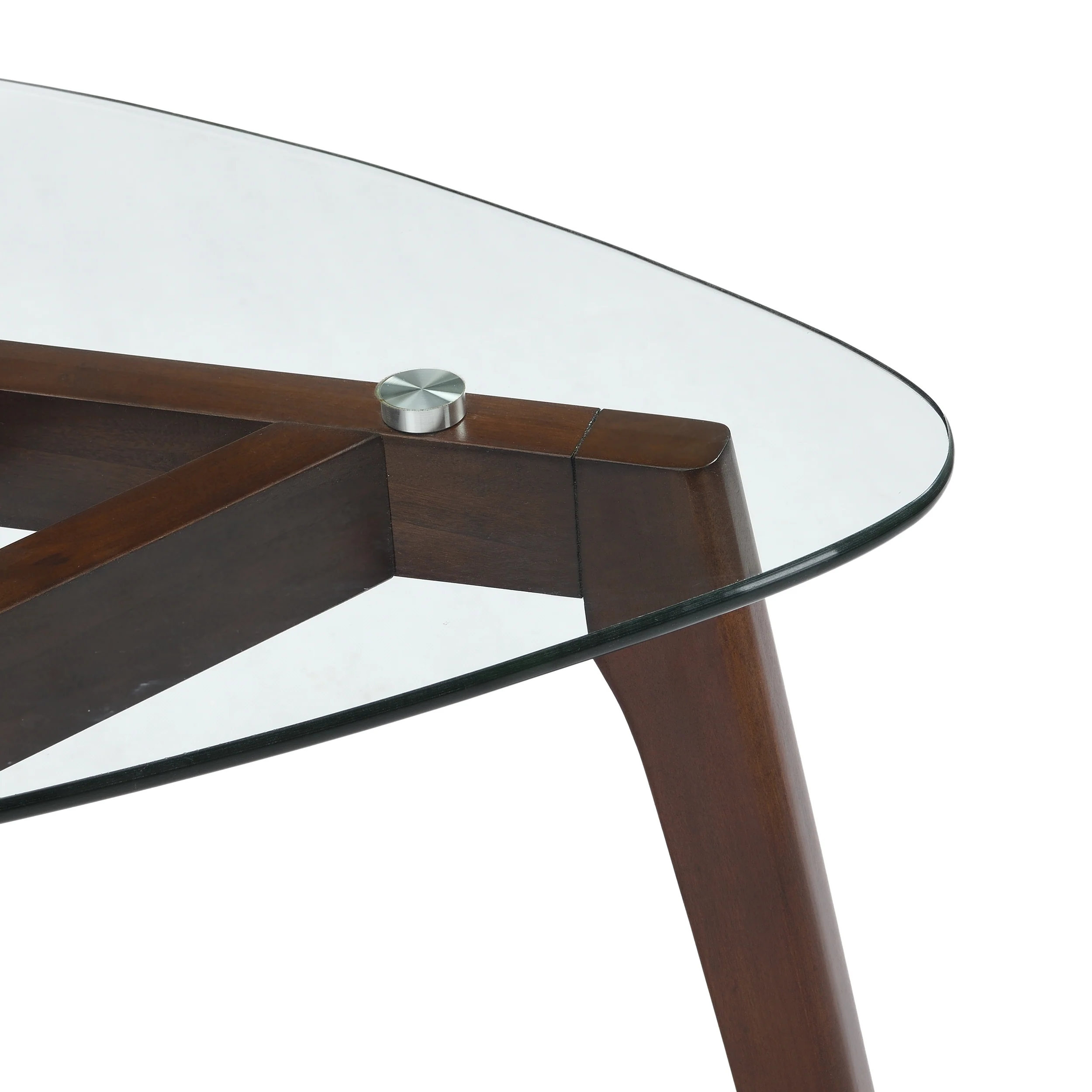 Mosier Mid-Century Modern End Table with Glass Top - furnishings