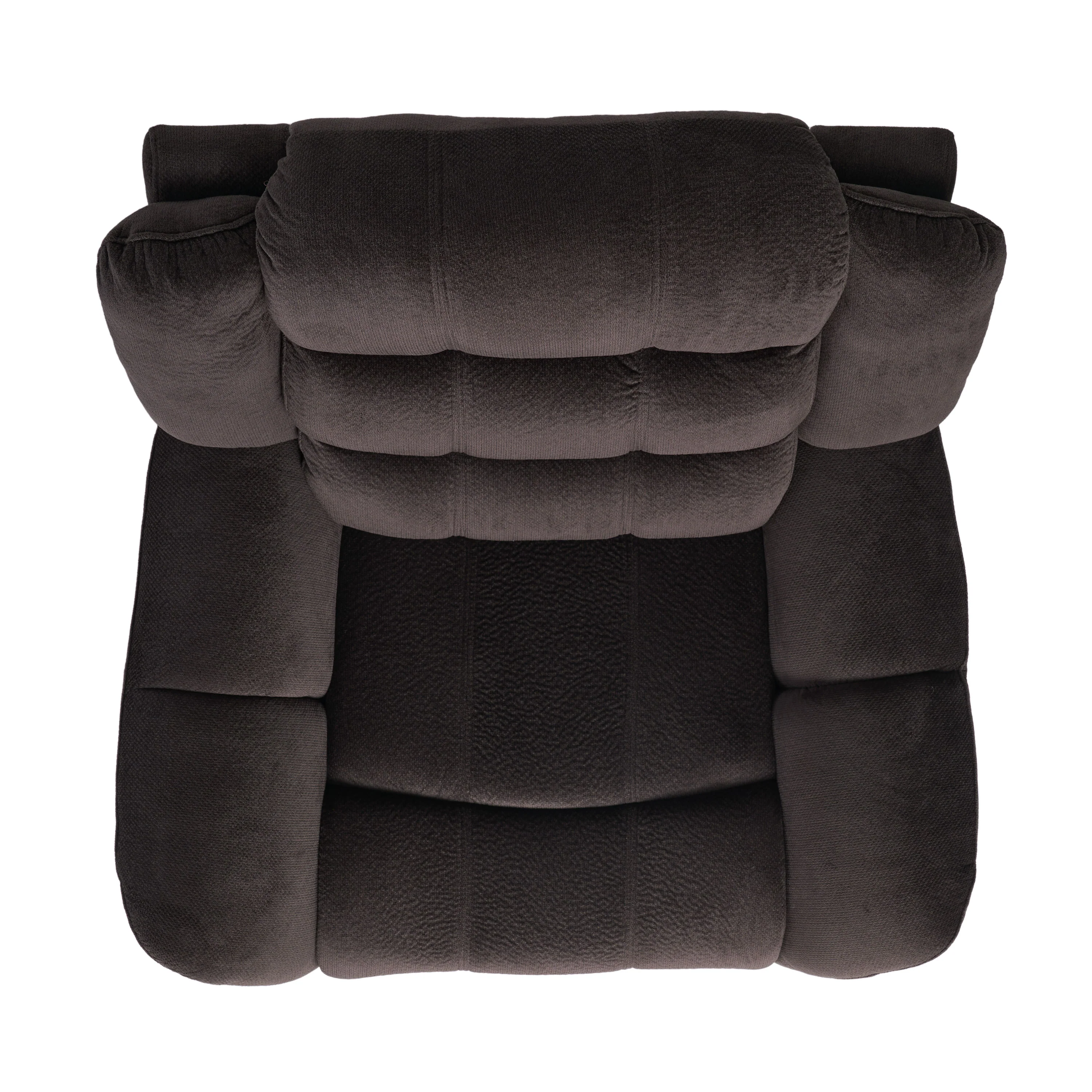 Hidal Brown Fabric Glider Recliner Club Chair - furnishings