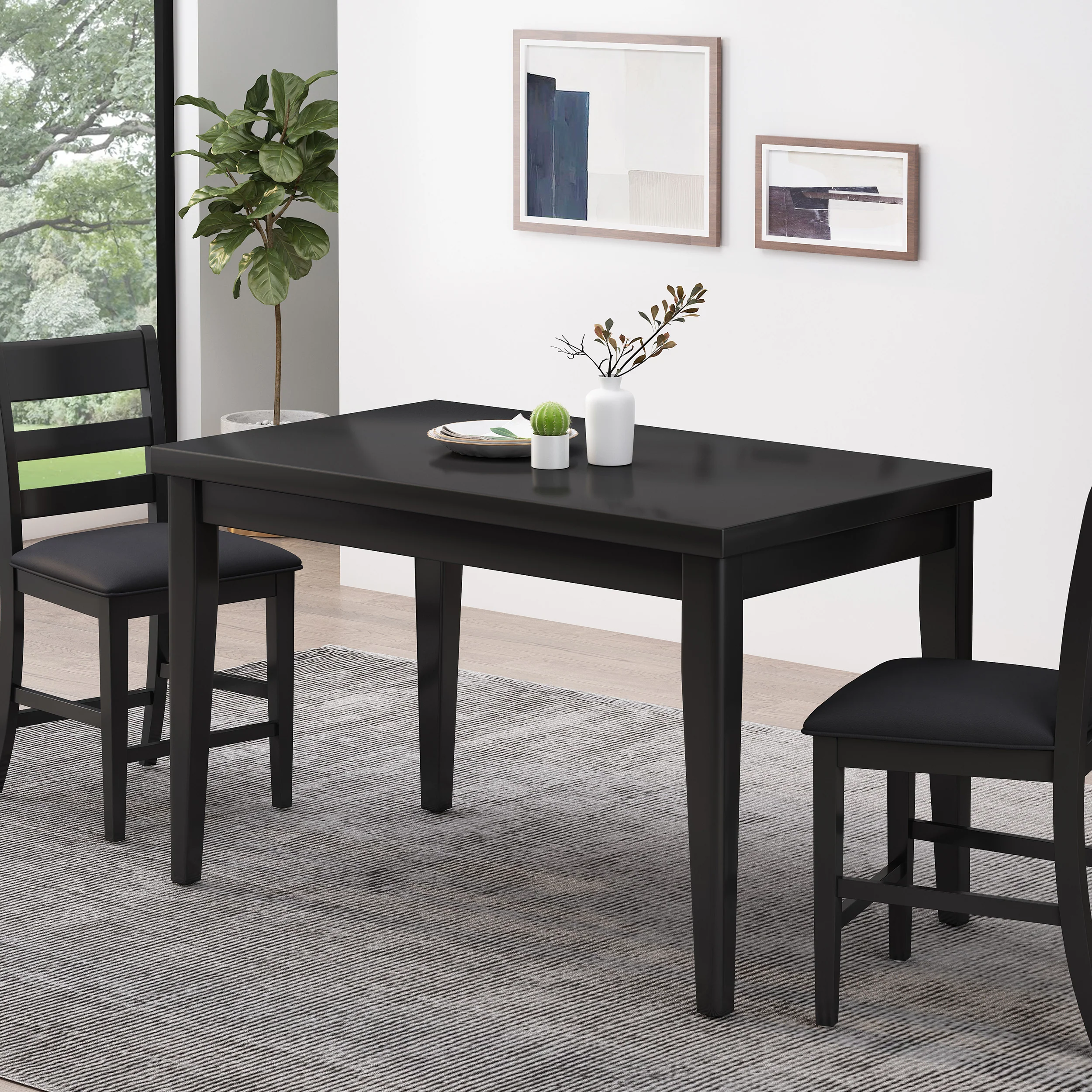 Boughton Farmhouse Counter Height Wood Dining Table - furnishings