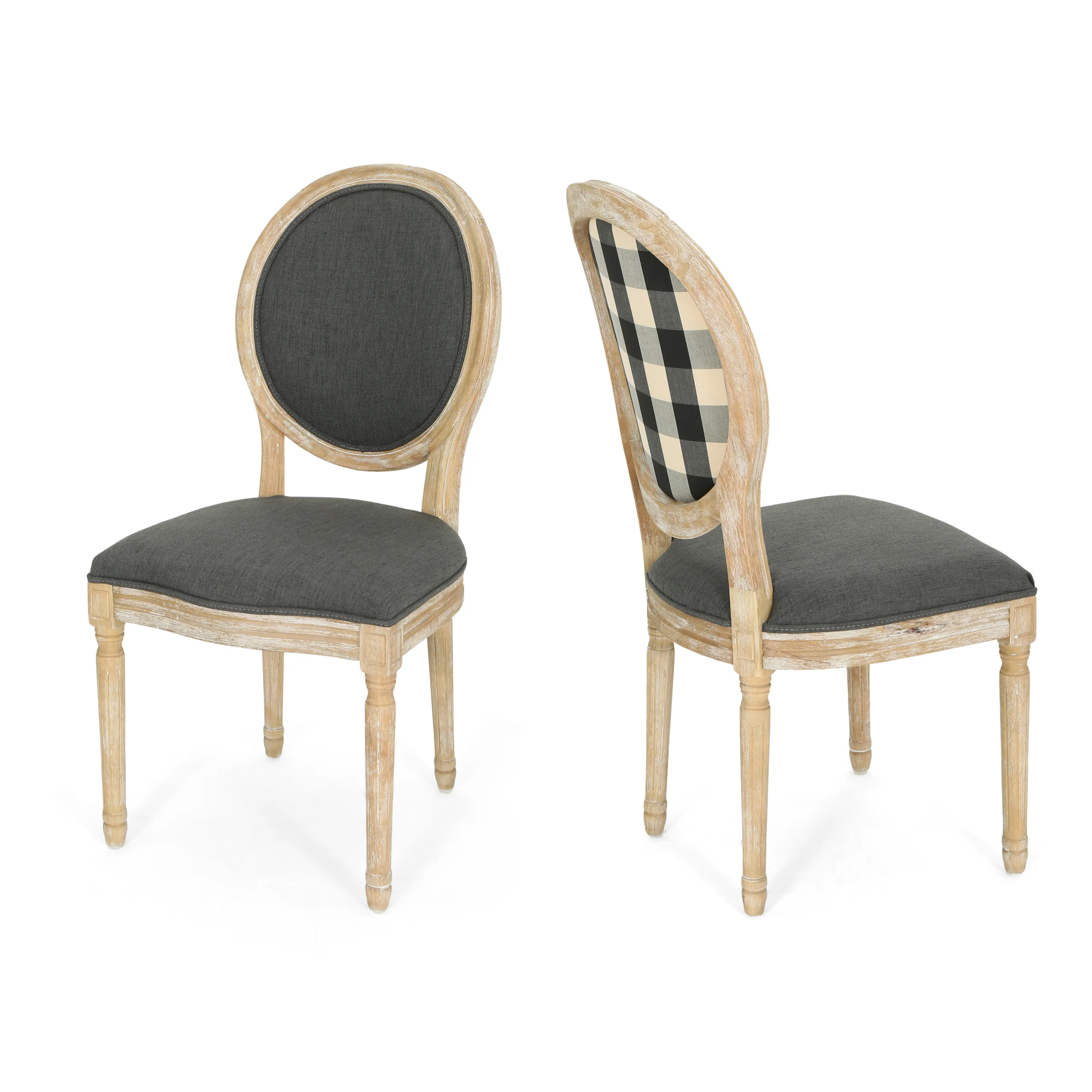 Reed Upholstered French Design Dining Chairs - furnishings