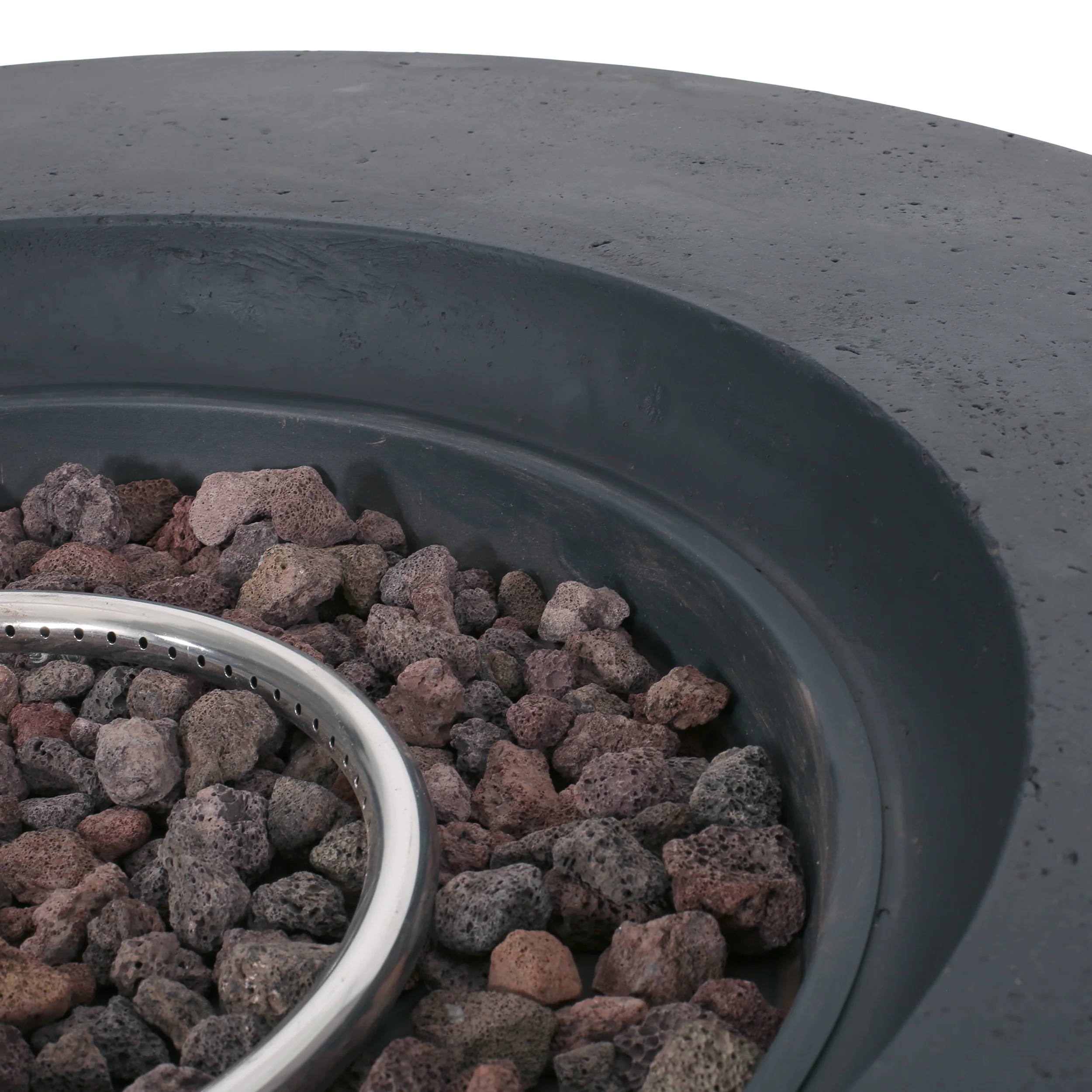 Hearth Outdoor 50,000 BTU Lightweight Concrete Circular Fire Pit (No Tank Holder) - furnishings