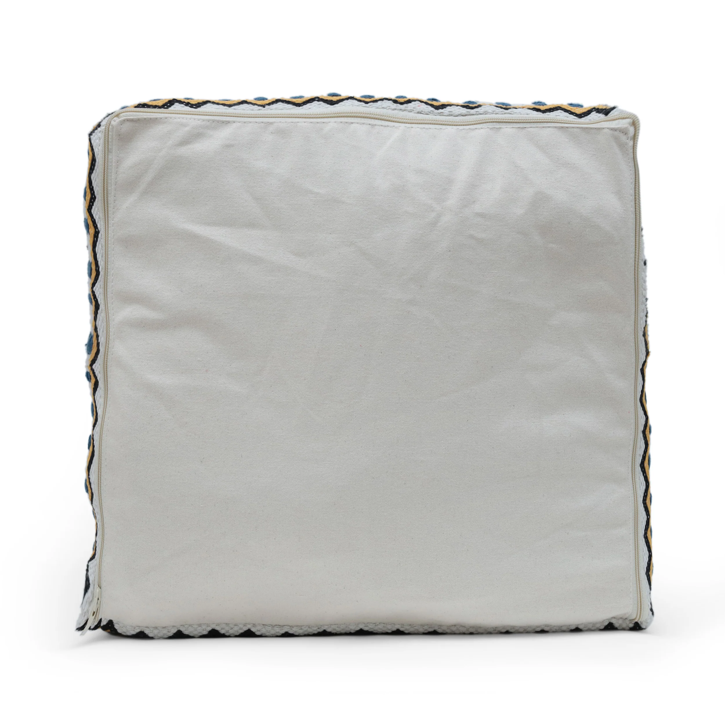 Hilliard Boho Handcrafted Peruvian Print Cube Pouf - furnishings