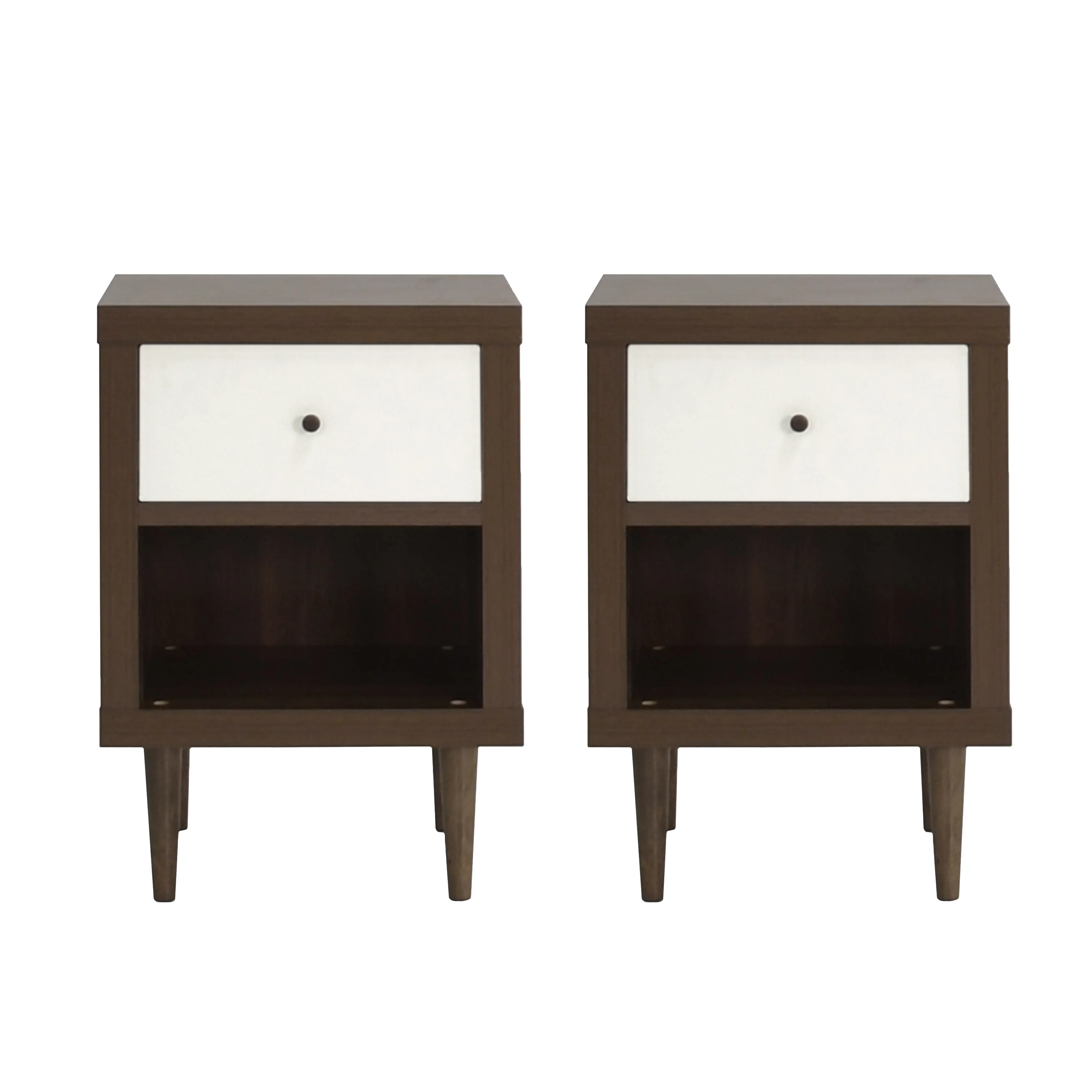 Farhart Faux Wood Single Drawer Nightstand - furnishings