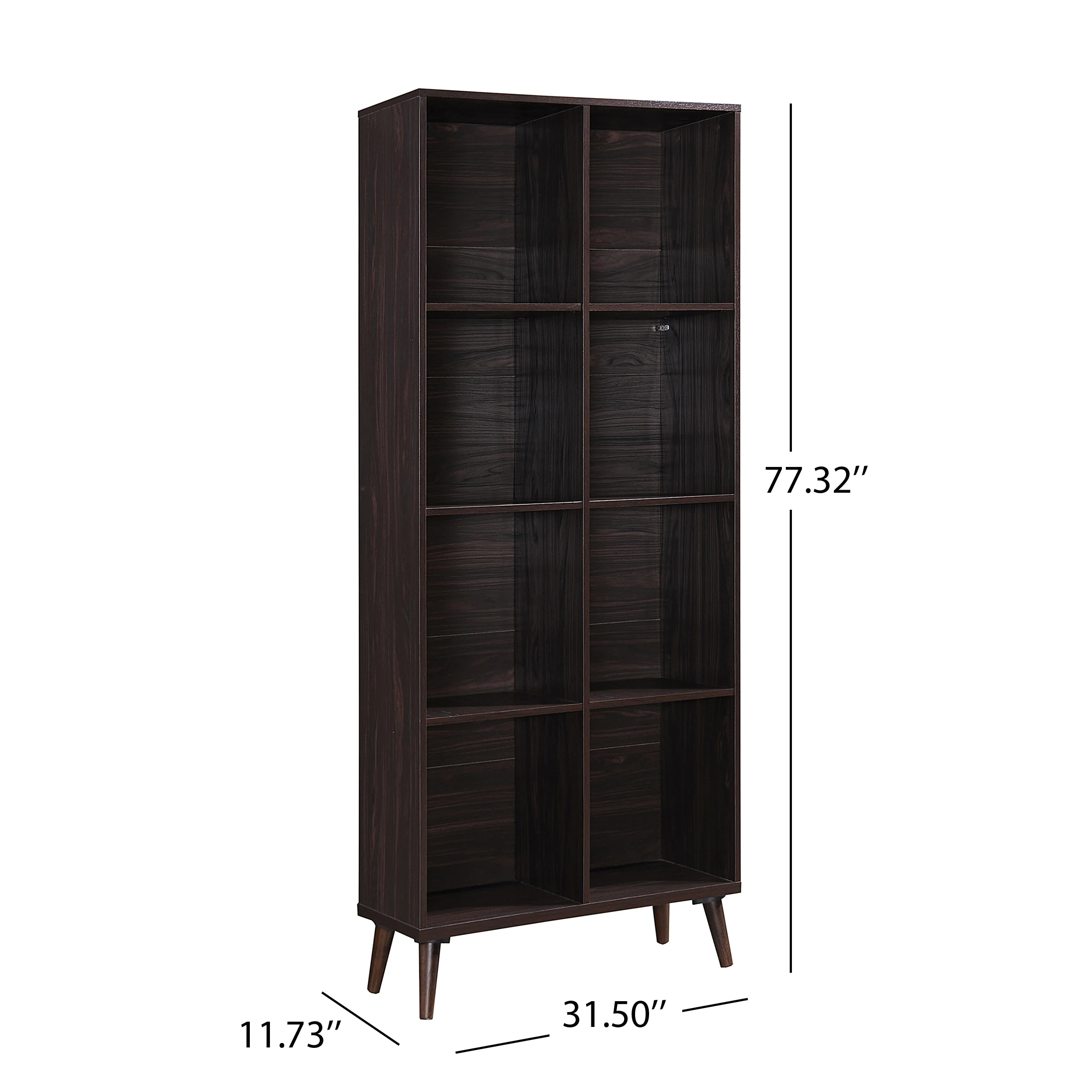 Clement Mid Century 2 Piece TV Stand & Bookcase Set - furnishings