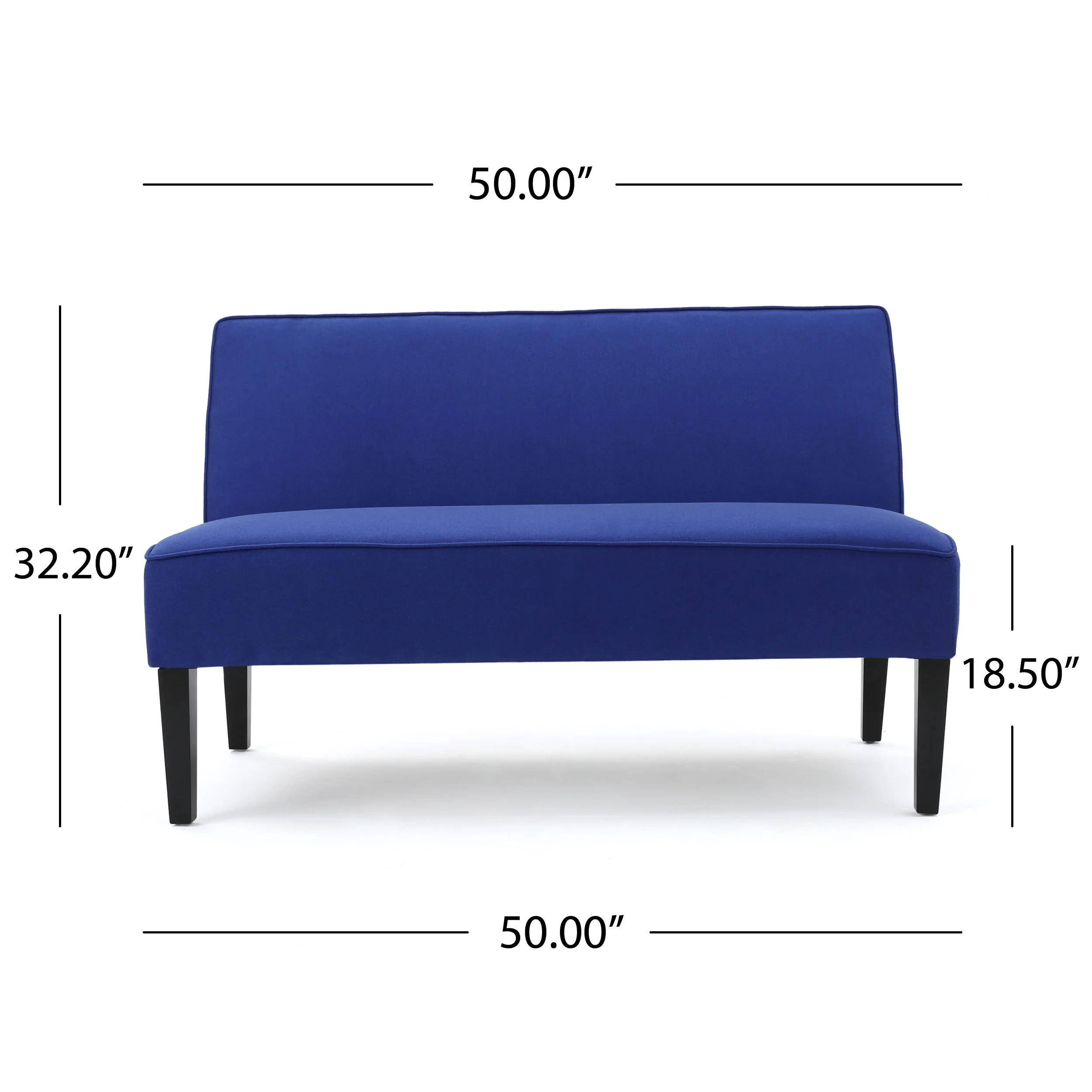 Charlotte Modern Simple Elegant Fabric Settee - furnishings