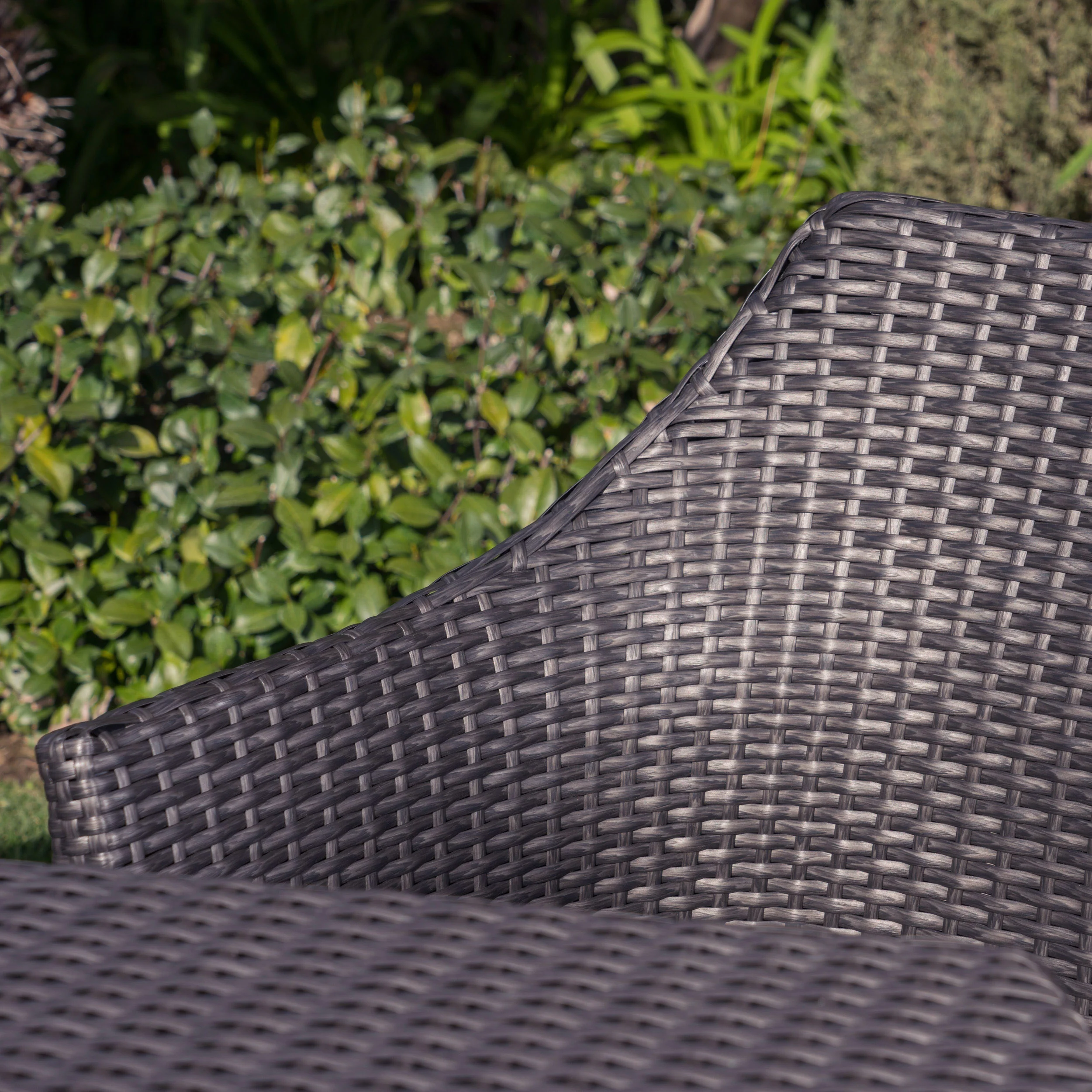 Andre Outdoor 7 Piece Wicker Hexagon Dining Set with Water Resistant Cushions - furnishings