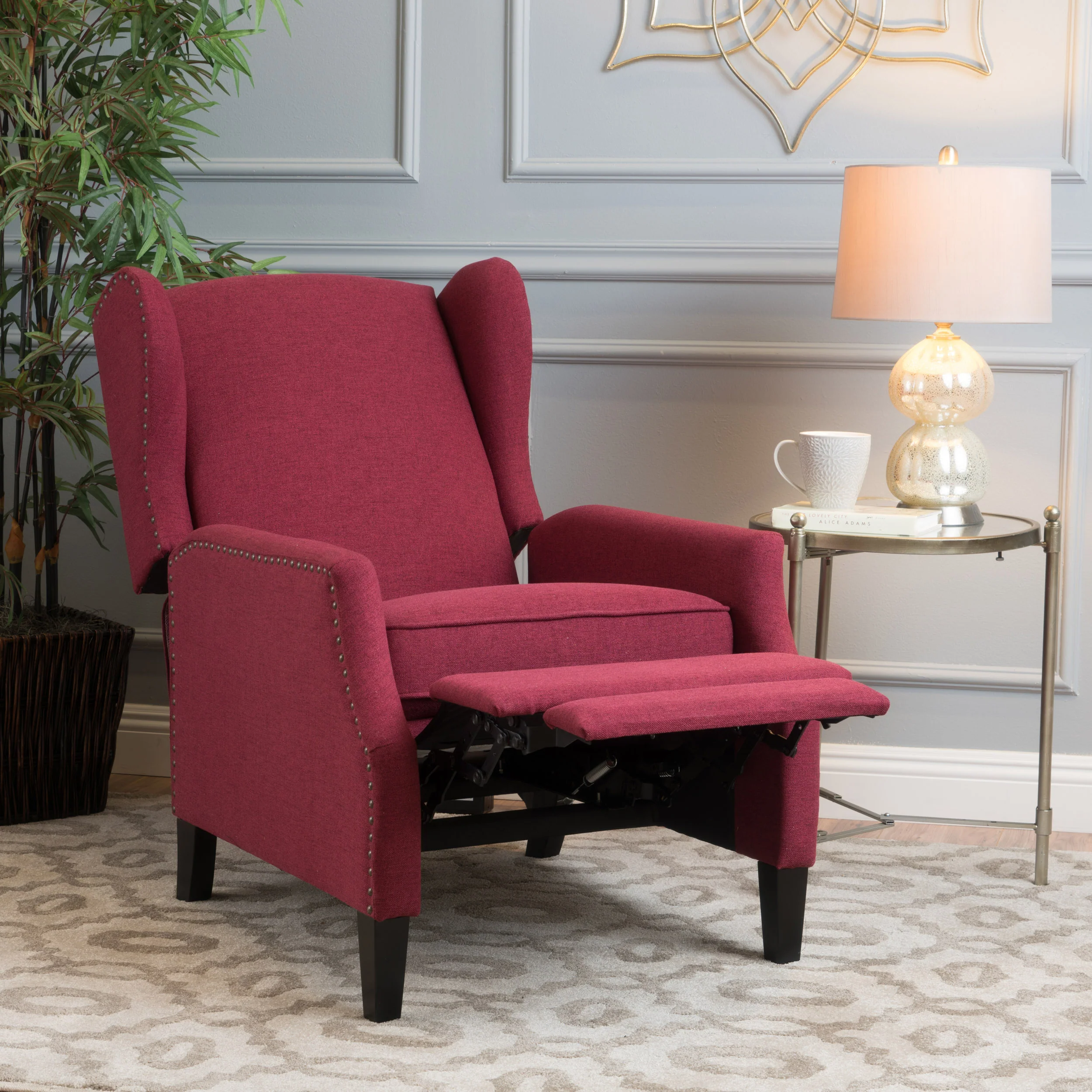 Weyland Wingback Fabric Recliner - furnishings