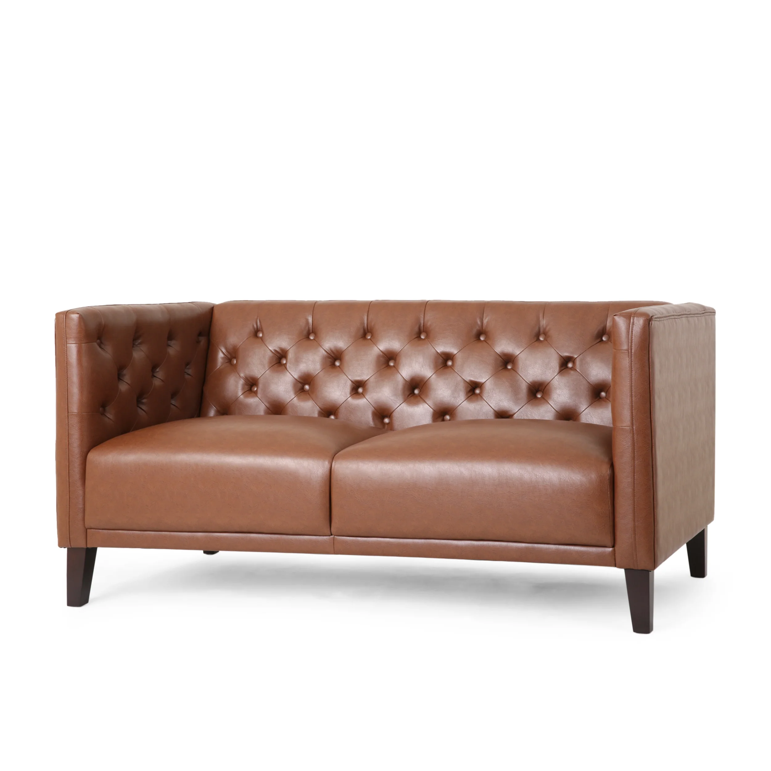 Drache Contemporary Upholstered Tufted Loveseat - furnishings