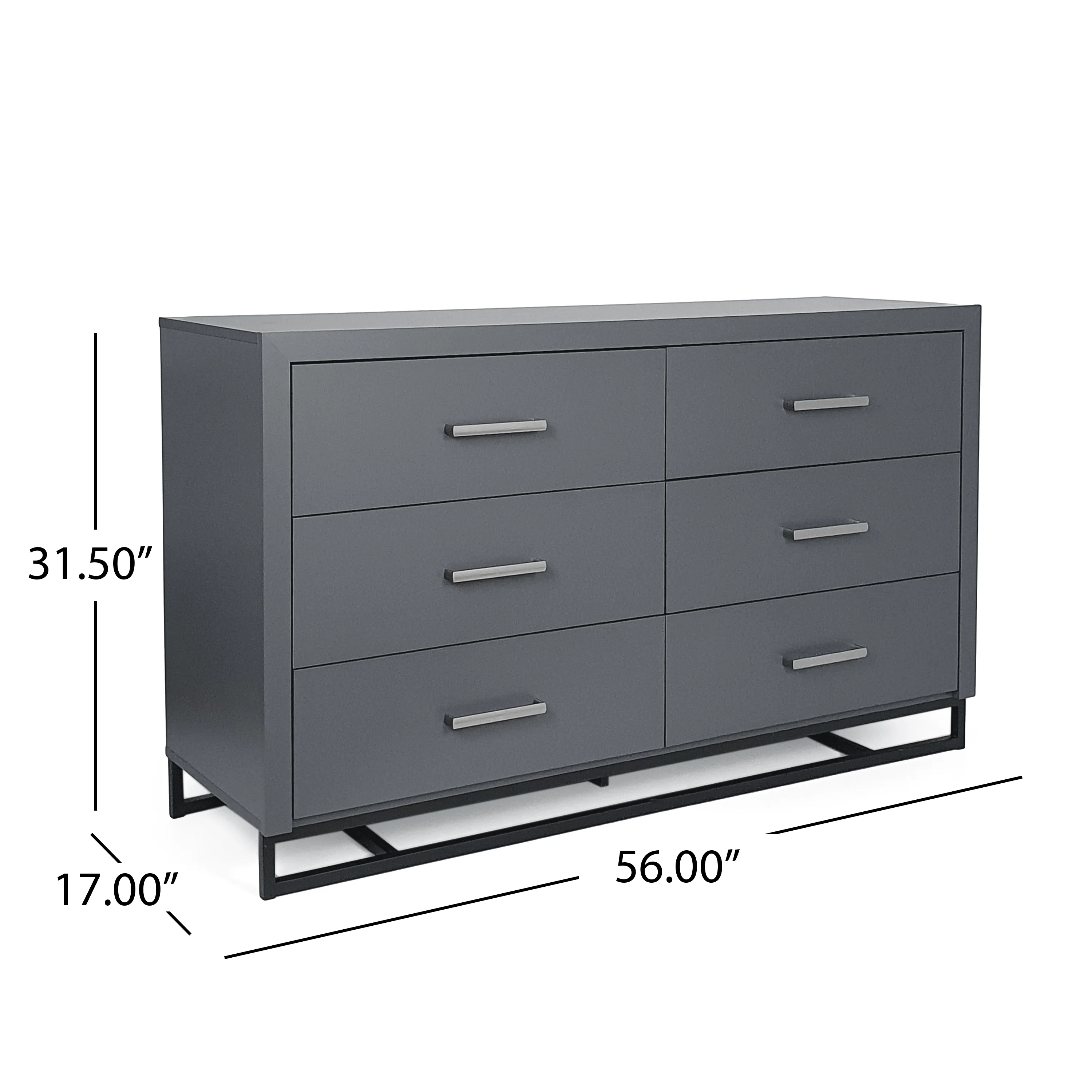 Borah Contemporary Faux Wood 6 Drawer Double Dresser - furnishings