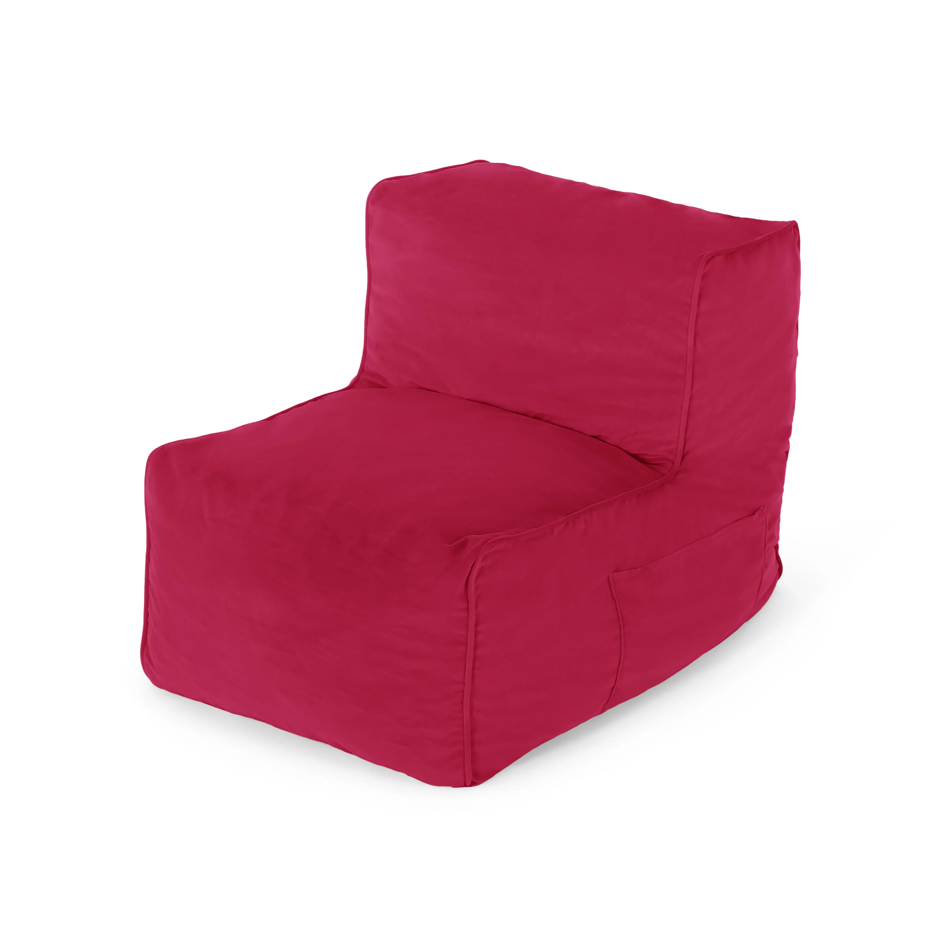Caraway Modern Velvet Bean Bag Chair - furnishings