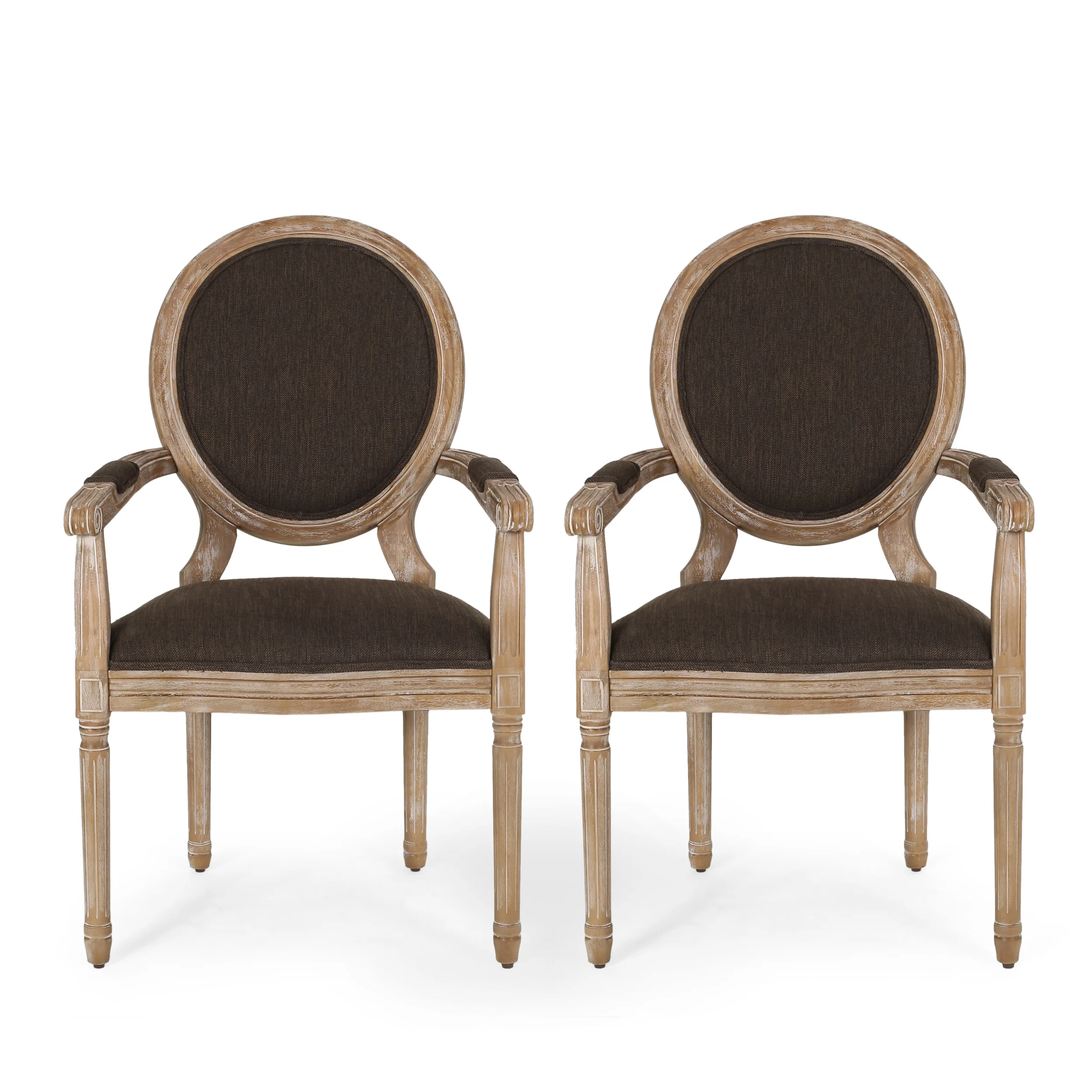 Aisenbrey French Country Wood Upholstered Dining Chair - furnishings