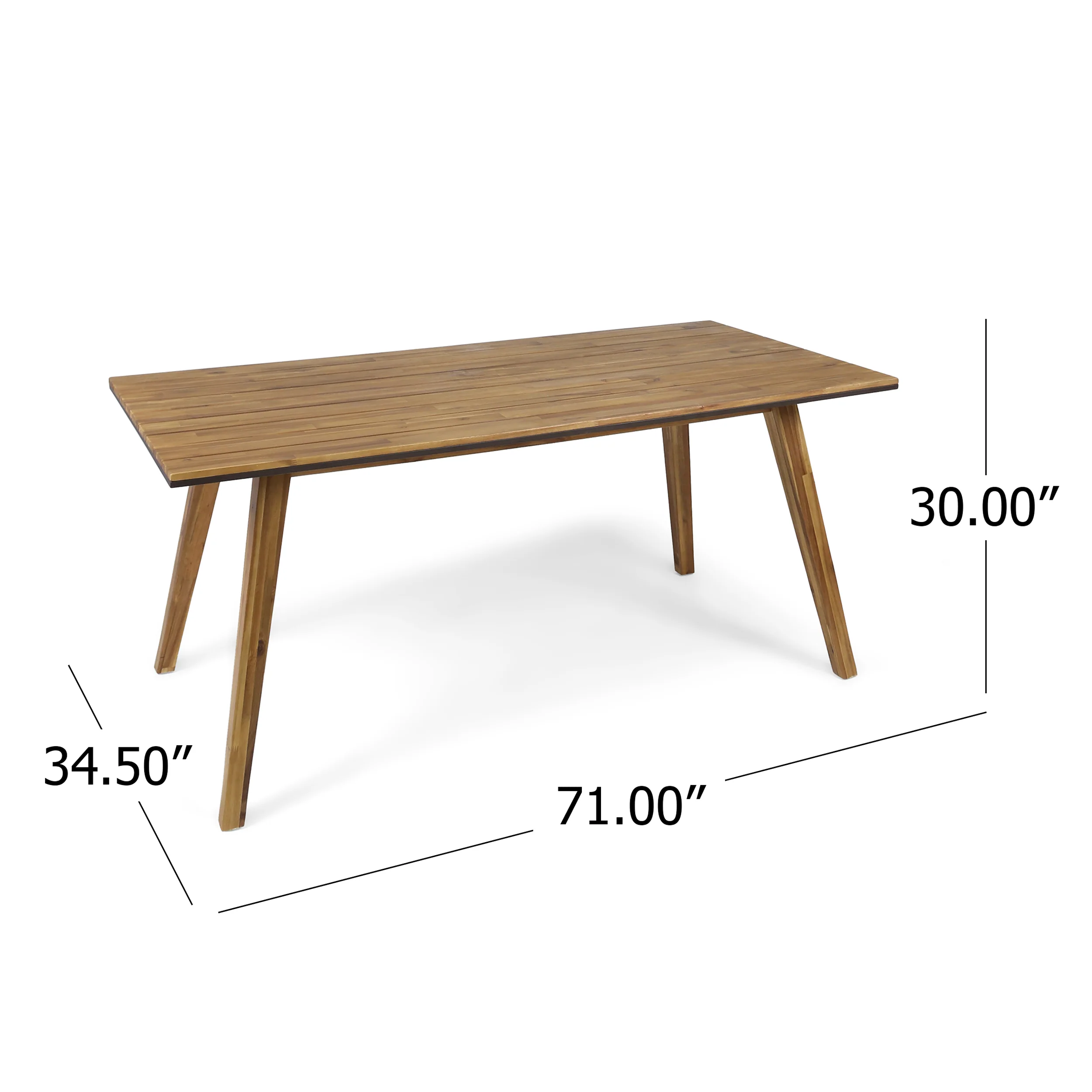 Renee Outdoor 7 Piece Acacia Wood Dining Set, Teak and Dark Brown - furnishings