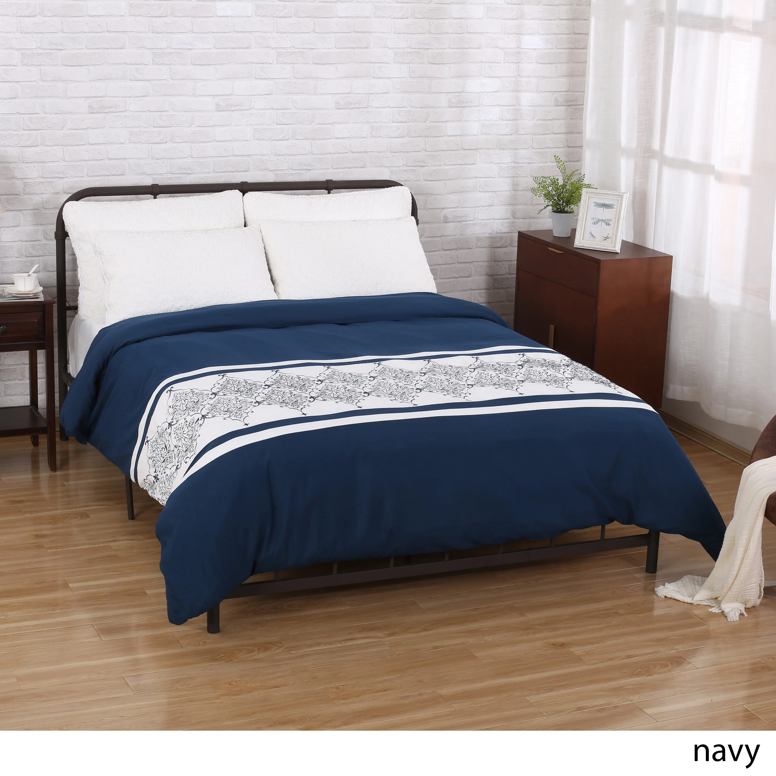 Viviana Queen Size Fabric Duvet Cover - furnishings