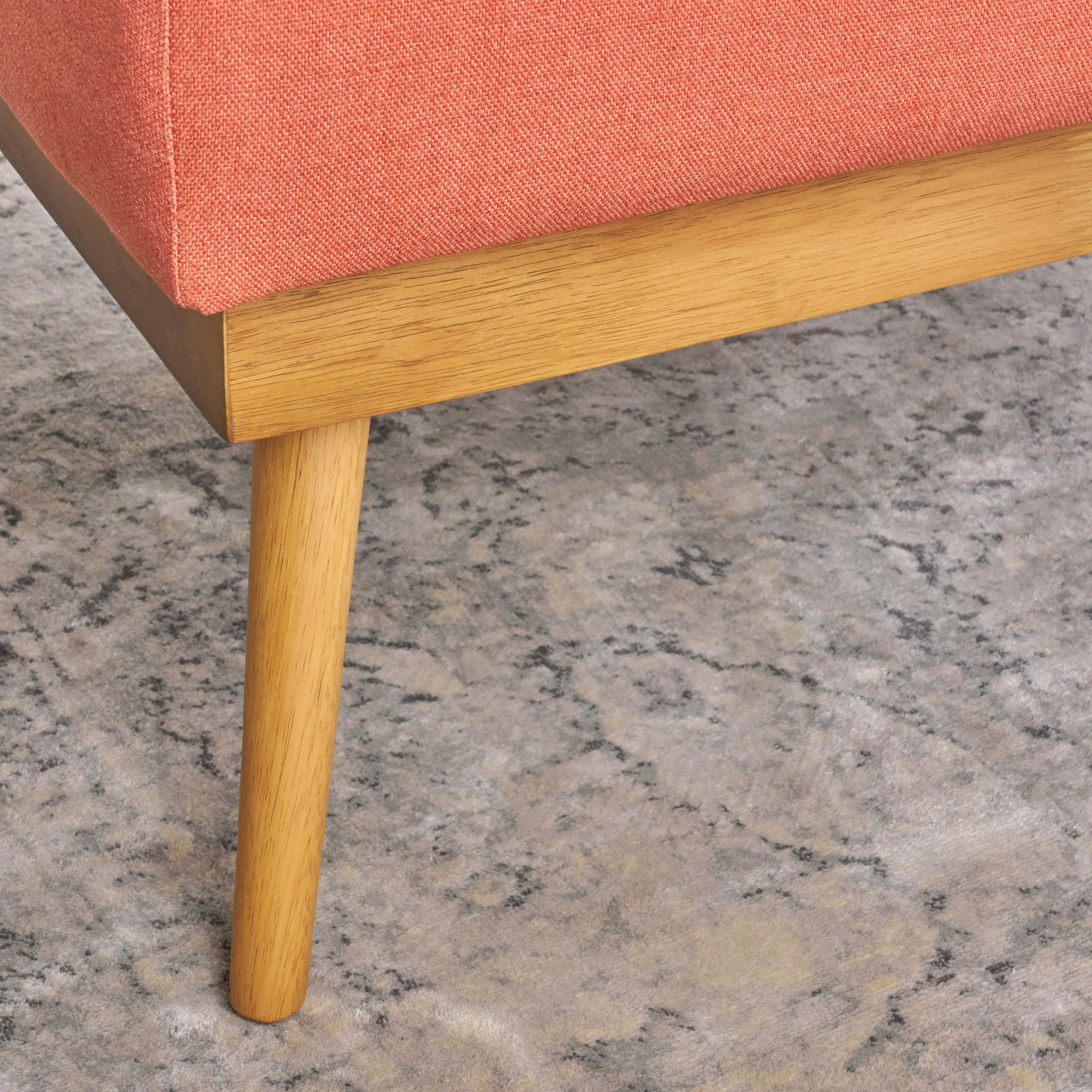 Merced Mid Century Fabric Ottoman - furnishings