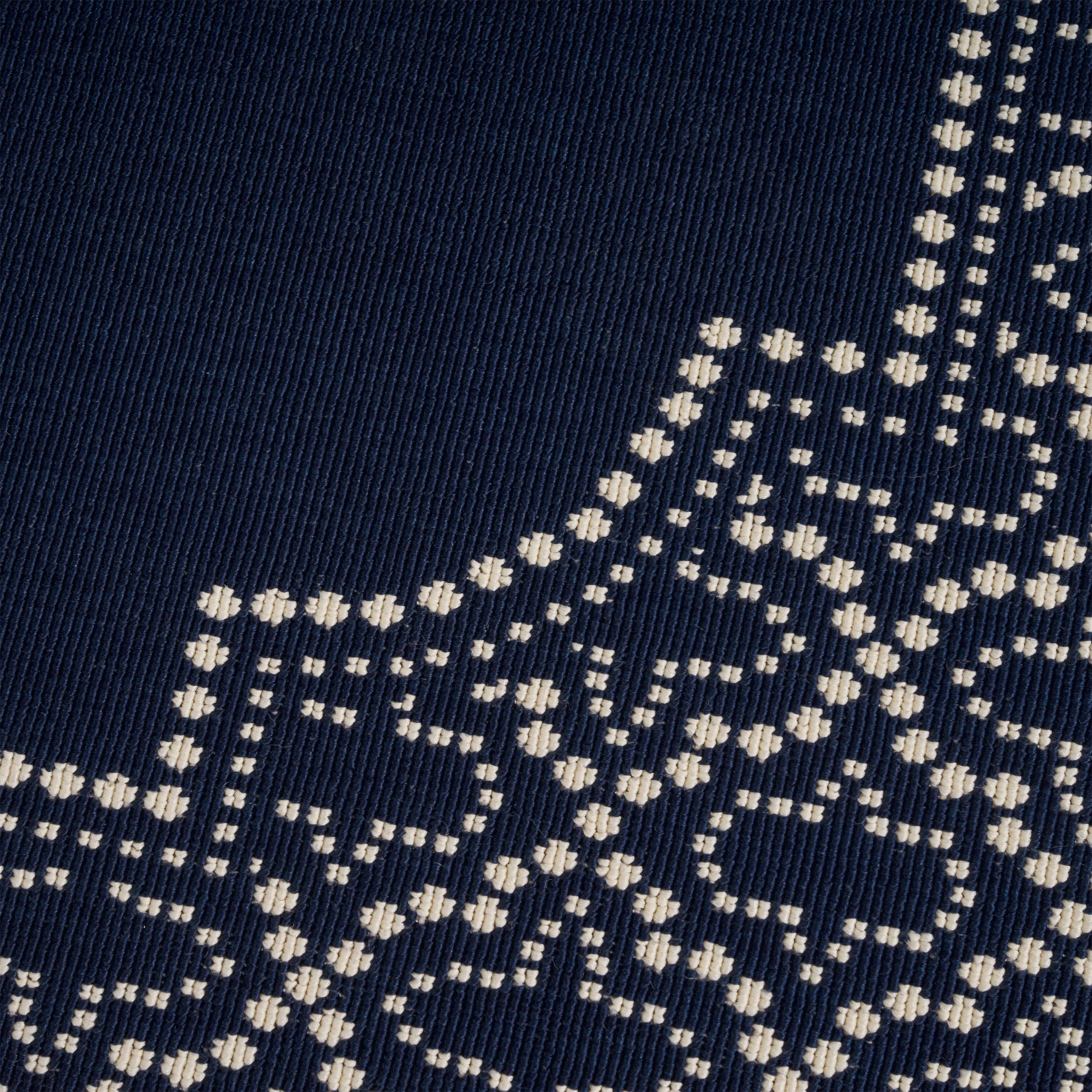 Madeline Outdoor Border Area Rug, Navy and Ivory - furnishings