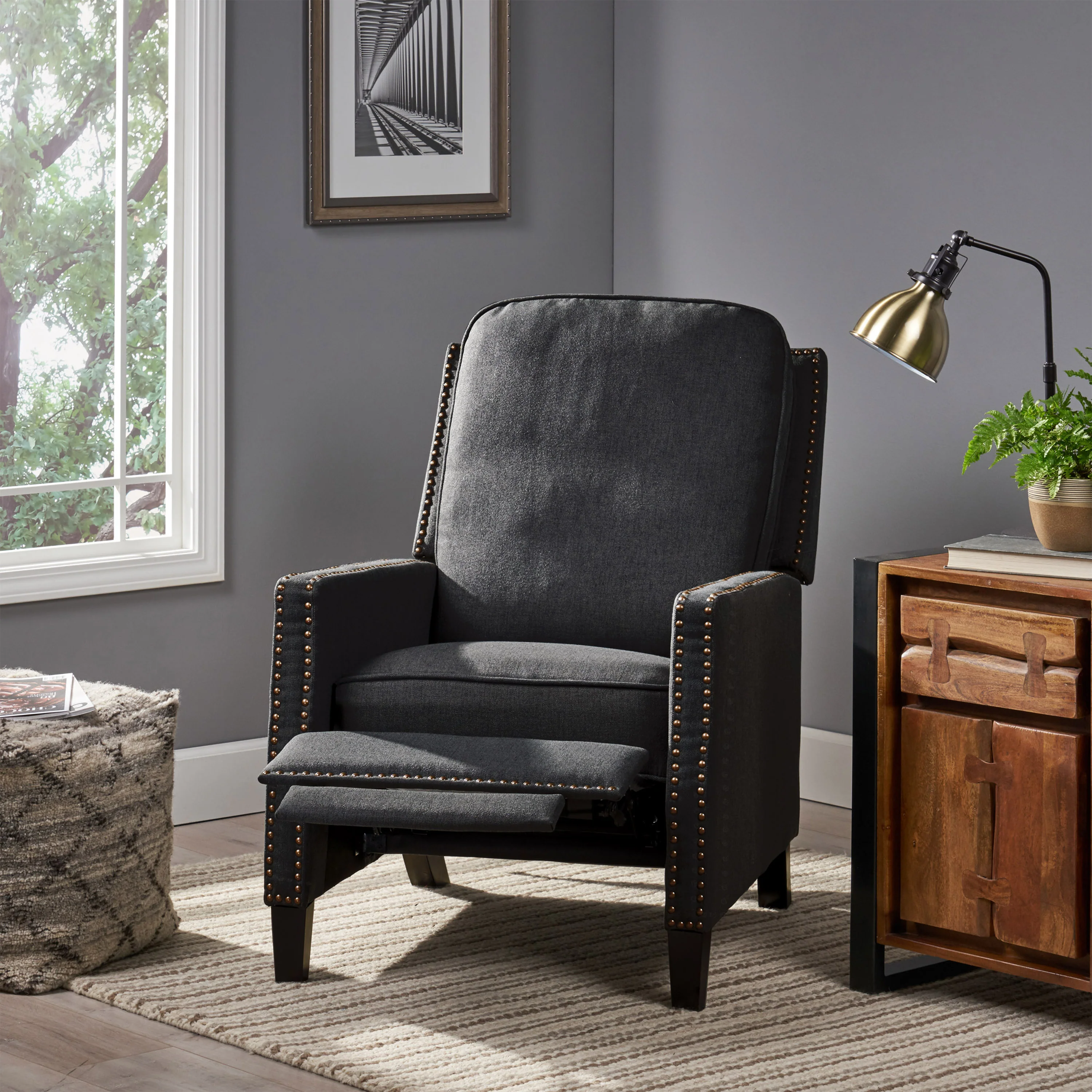 Armstrong Traditional Fabric Recliner - furnishings