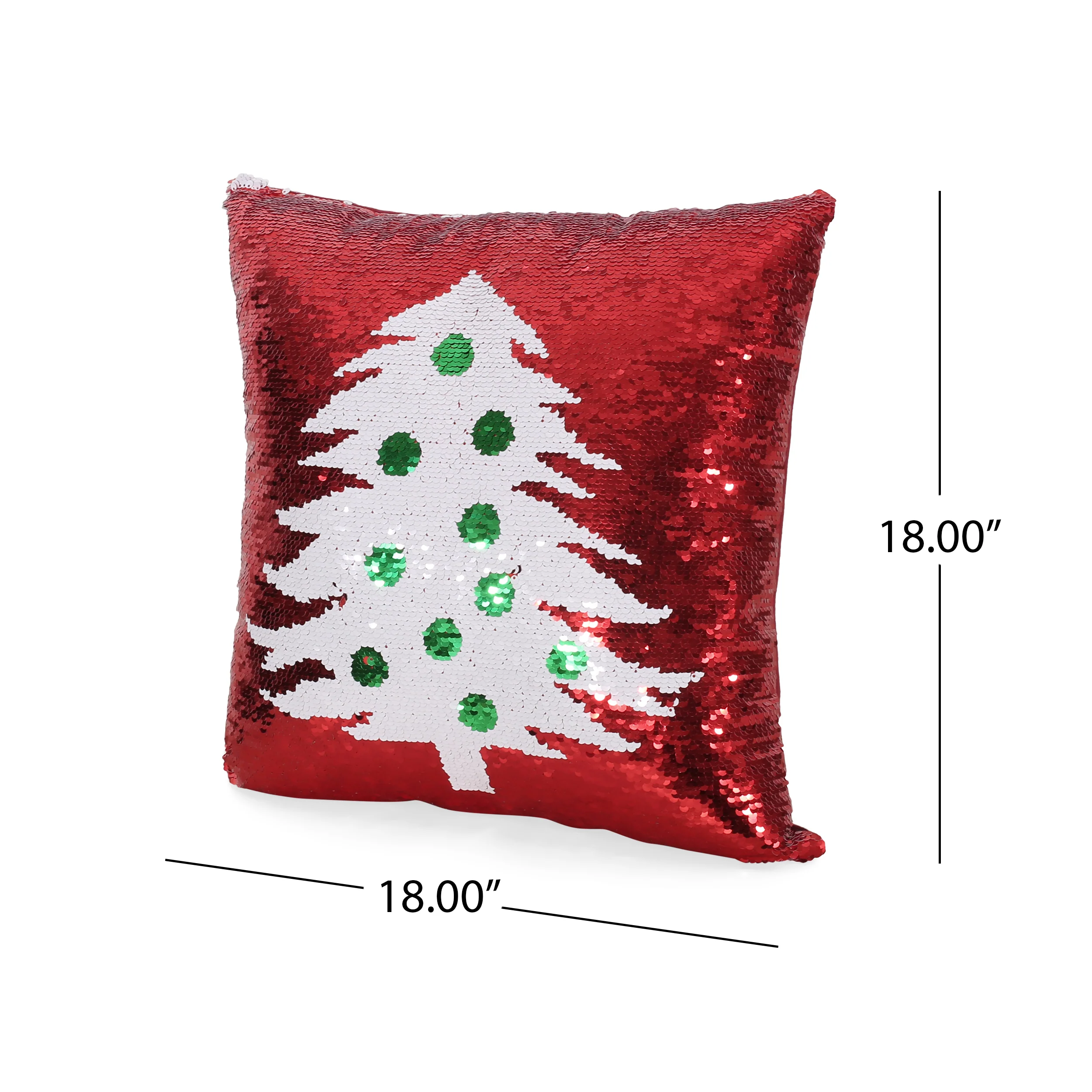 Romious Glam Sequin Christmas Throw Pillow Cover - furnishings