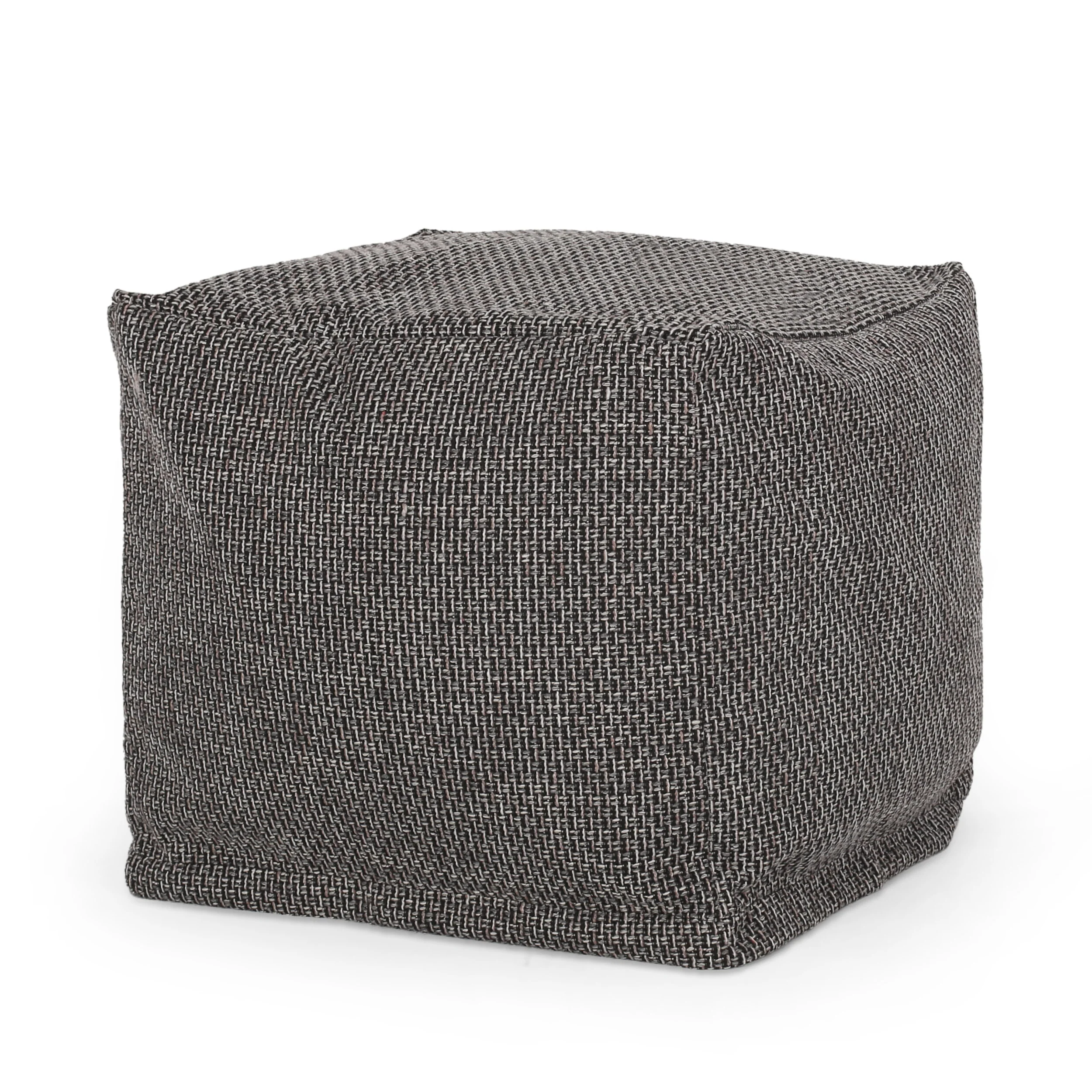 Larrick Contemporary Fabric Pouf - furnishings