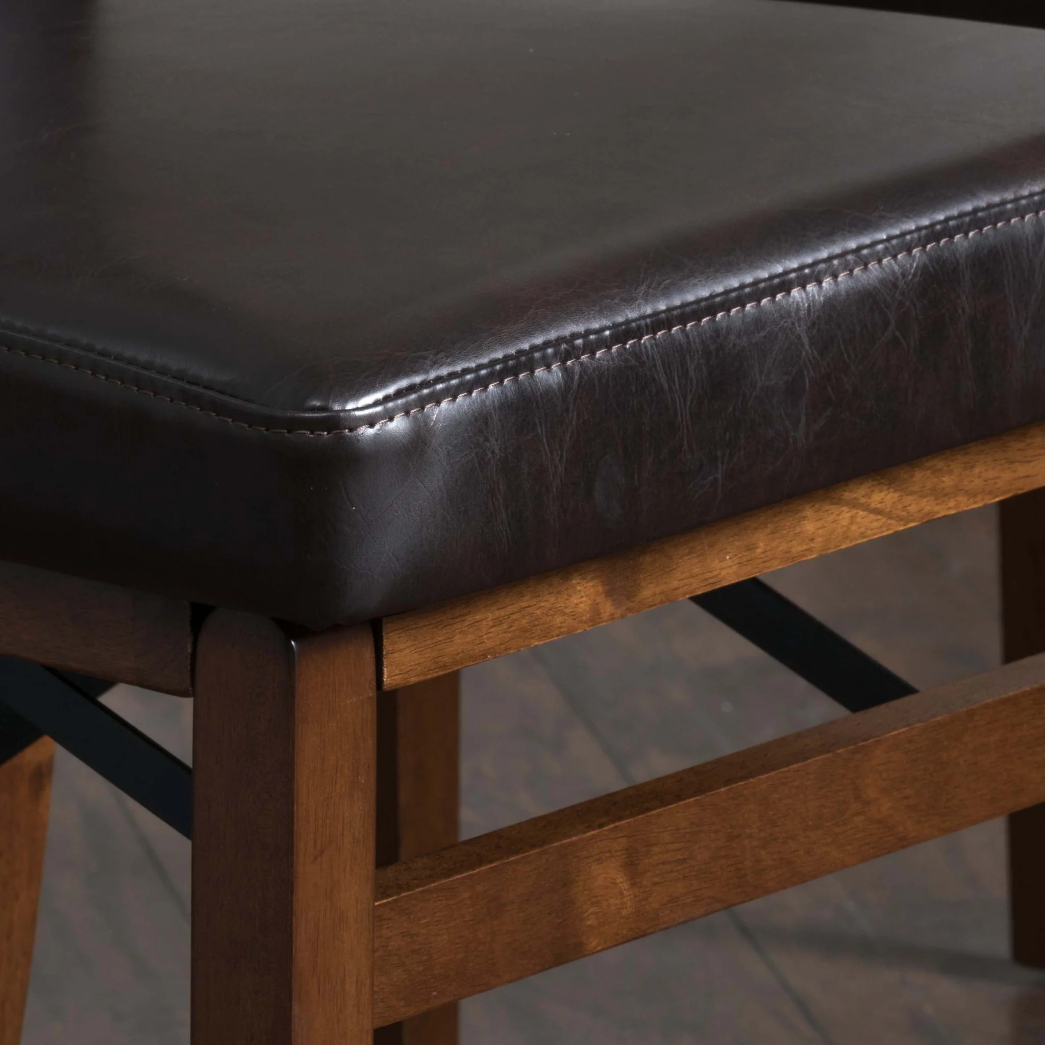 Rosalynn Brown Leather Folding Dining Chairs (Set of 2) - furnishings