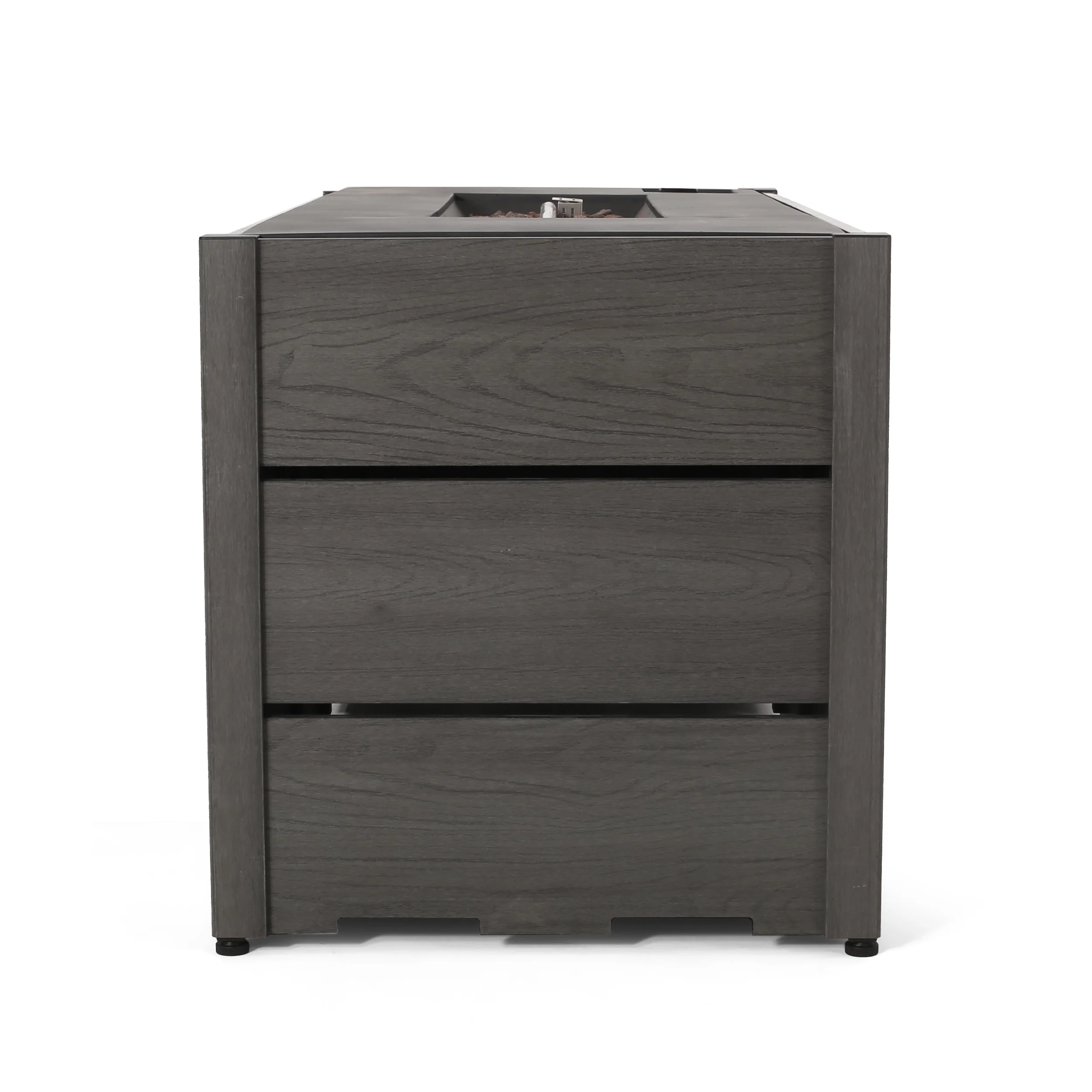 Suches Archie Outdoor 40,000 BTU Rectangle Fire Pit - furnishings
