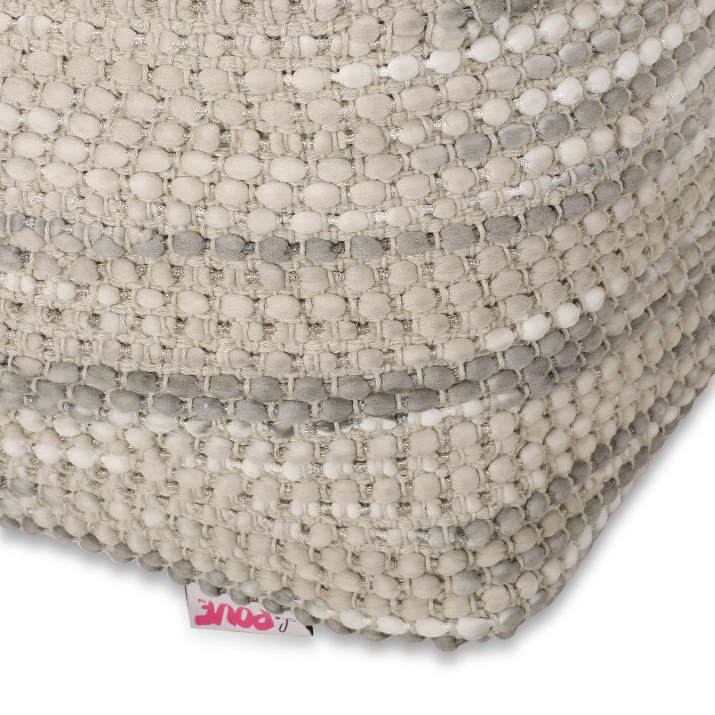 Waterford Handcrafted Boho Fabric Cube Pouf - furnishings