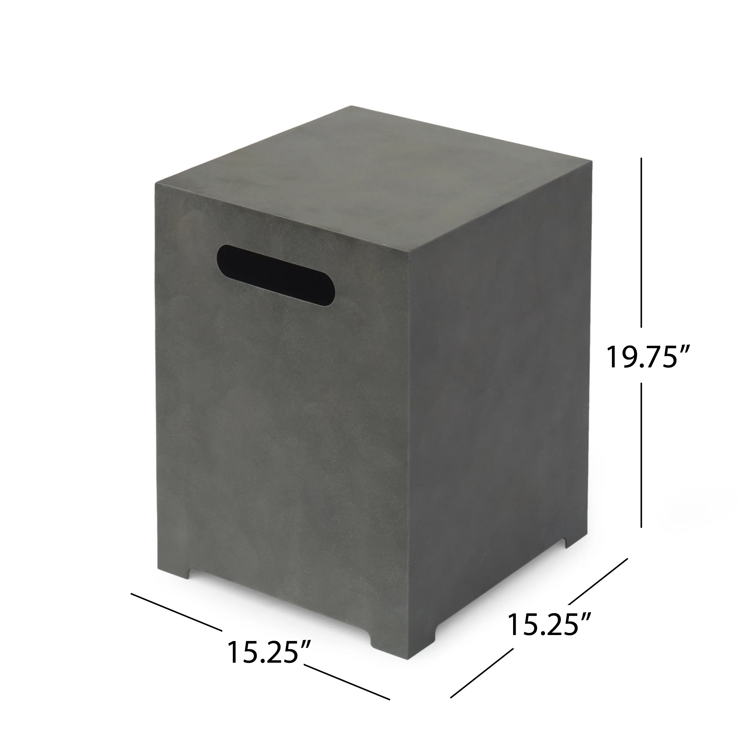 Jasmine Outdoor Metal Tank Holder Side Table - furnishings