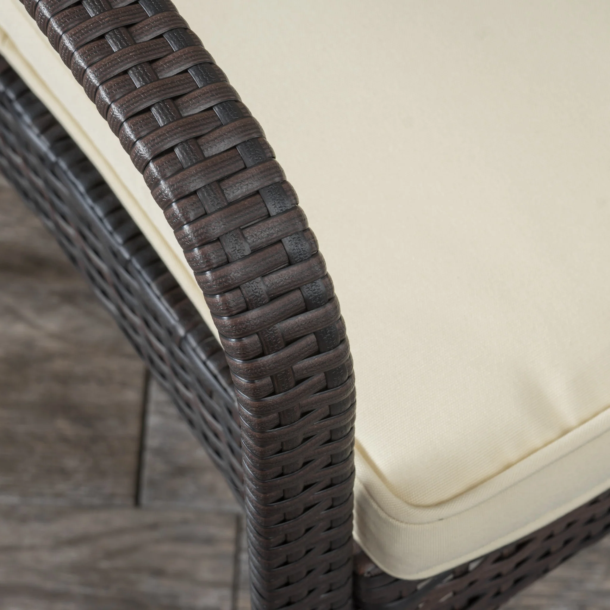 Carmela Outdoor 5pc Multibrown Wicker Dining Set - furnishings