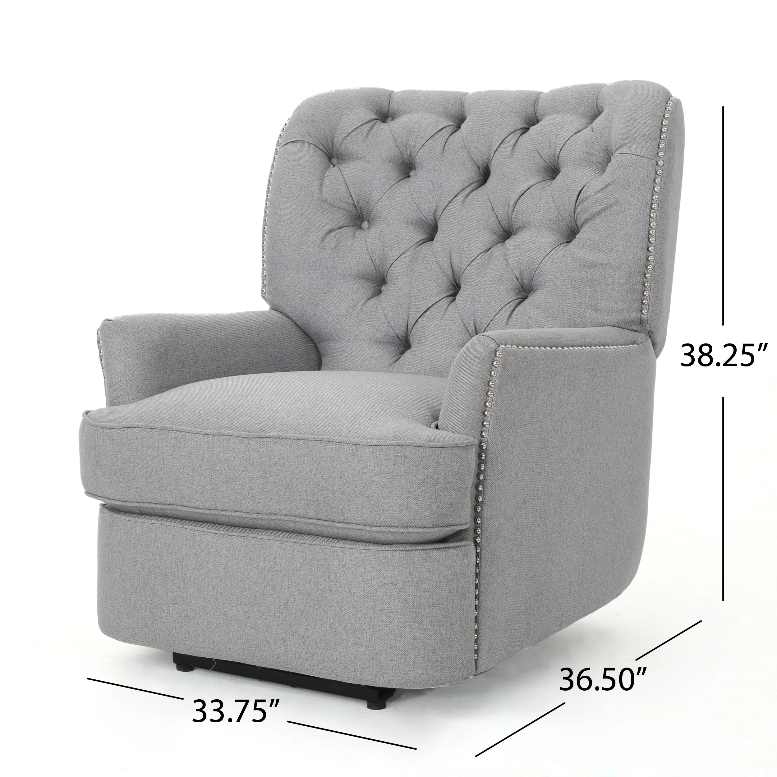 Palermo Tufted Fabric Power Recliner Chair - furnishings