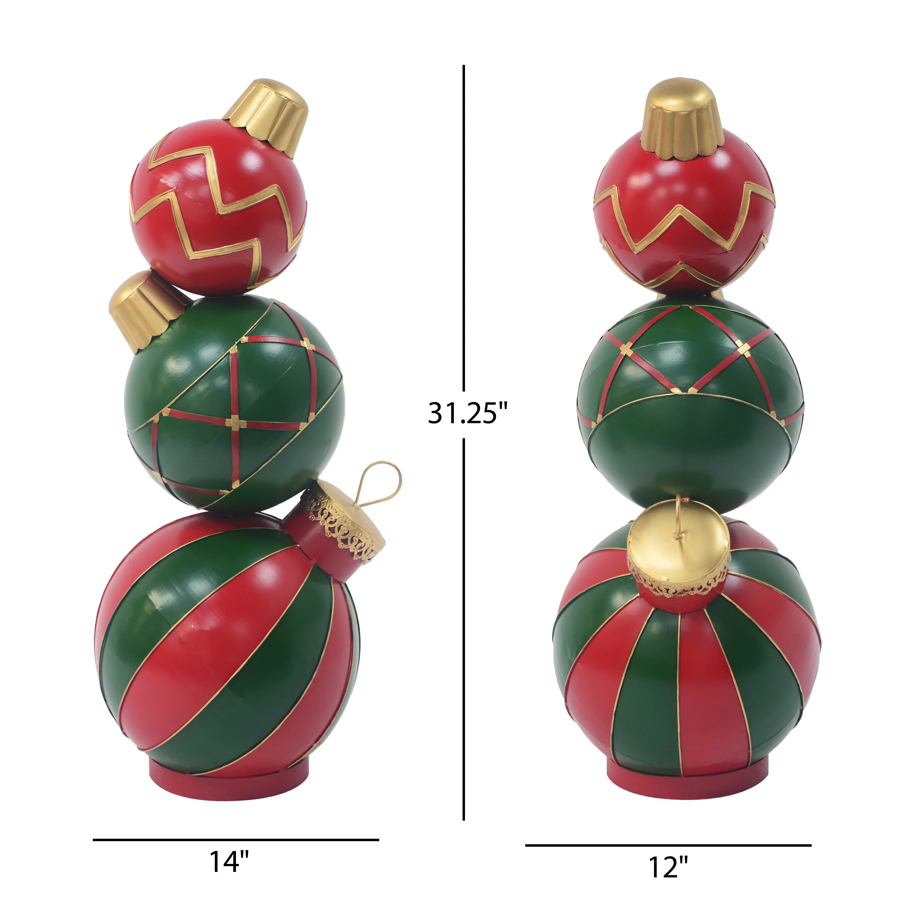 TwinkleTidings Classic Stacked Christmas Ball Decoration - furnishings