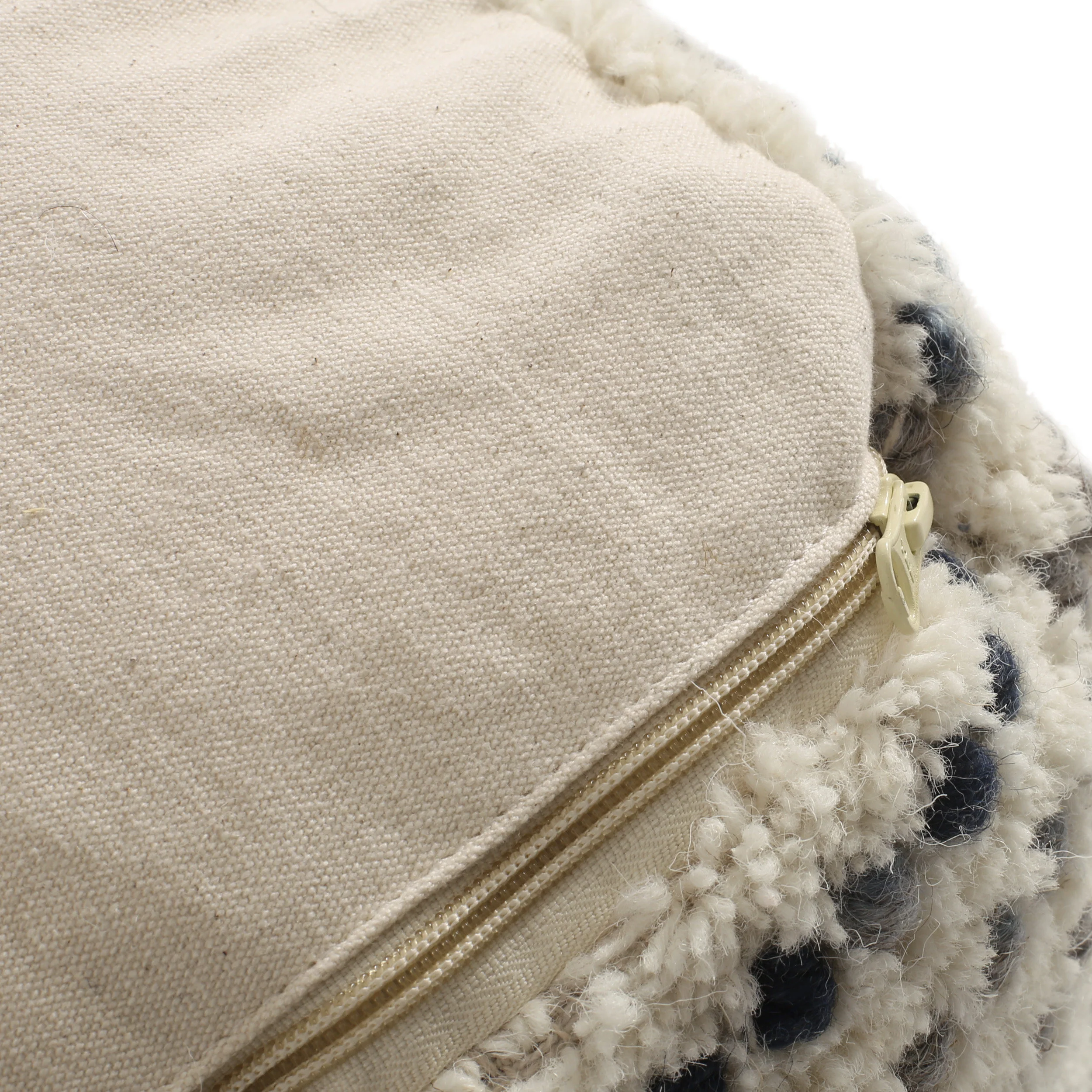 Eakly Handcrafted Boho Fabric Cube Pouf - furnishings