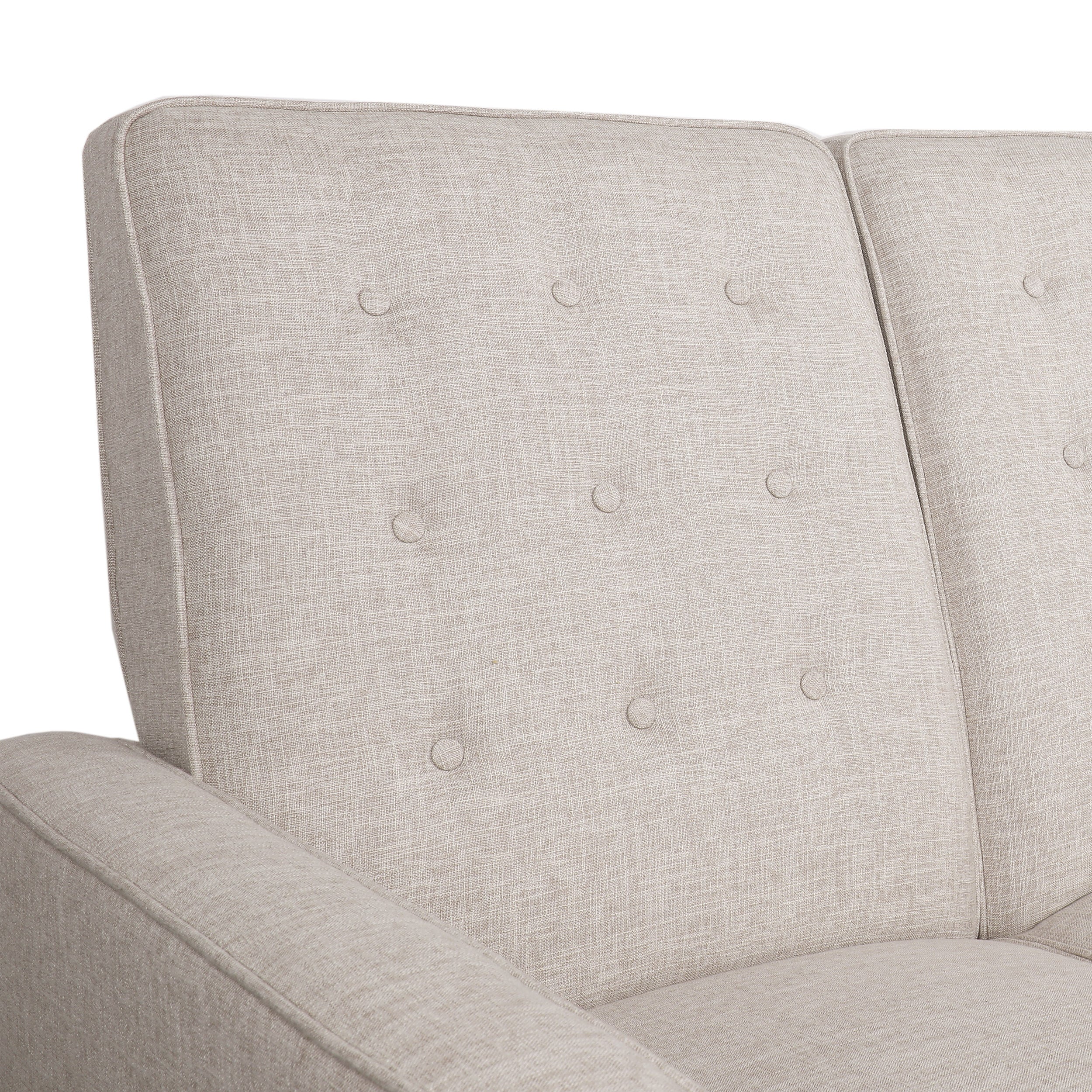 Manville Contemporary Tufted Loveseat Pushback Recliner - furnishings