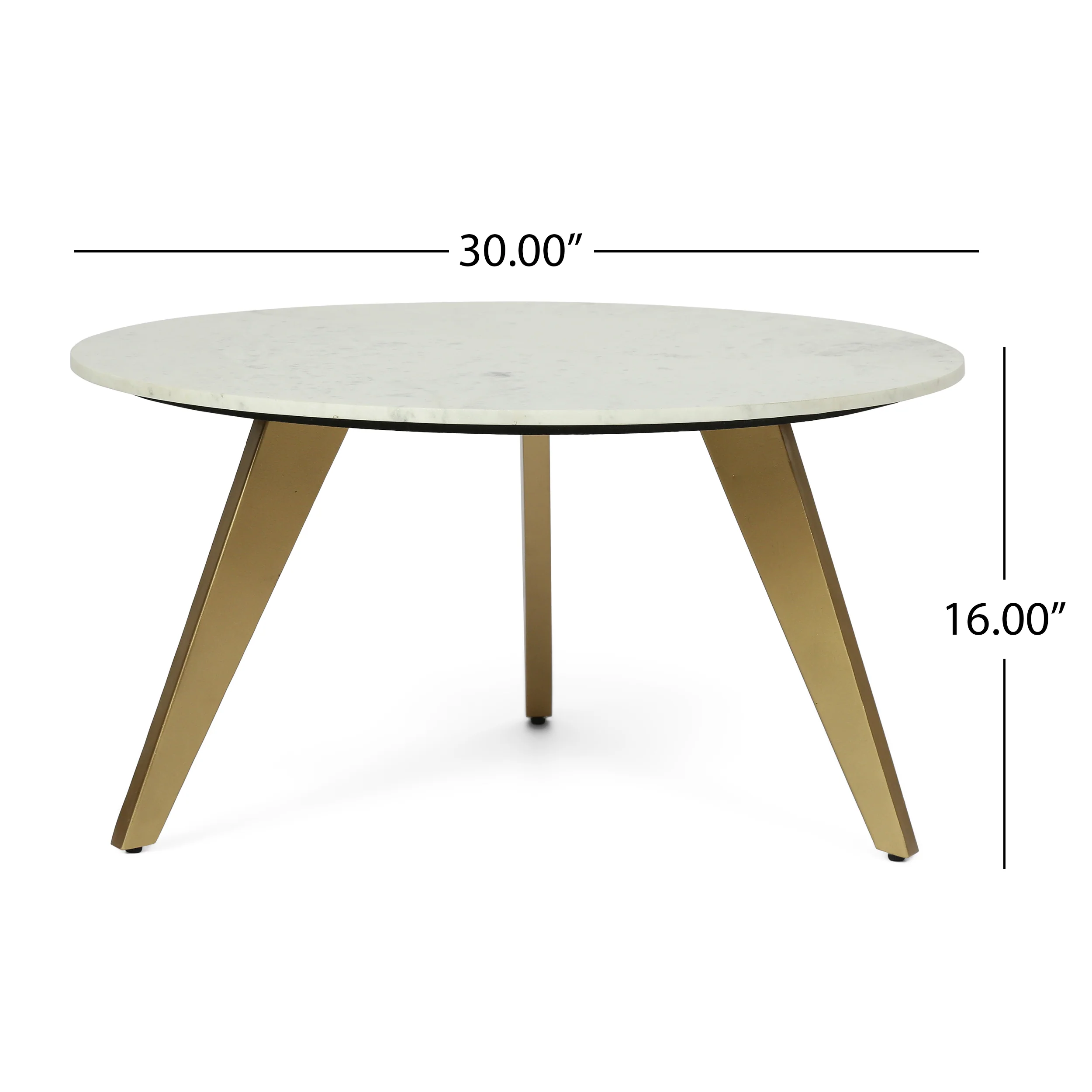 Freas Modern Glam Handcrafted Marble Top Coffee Table - furnishings