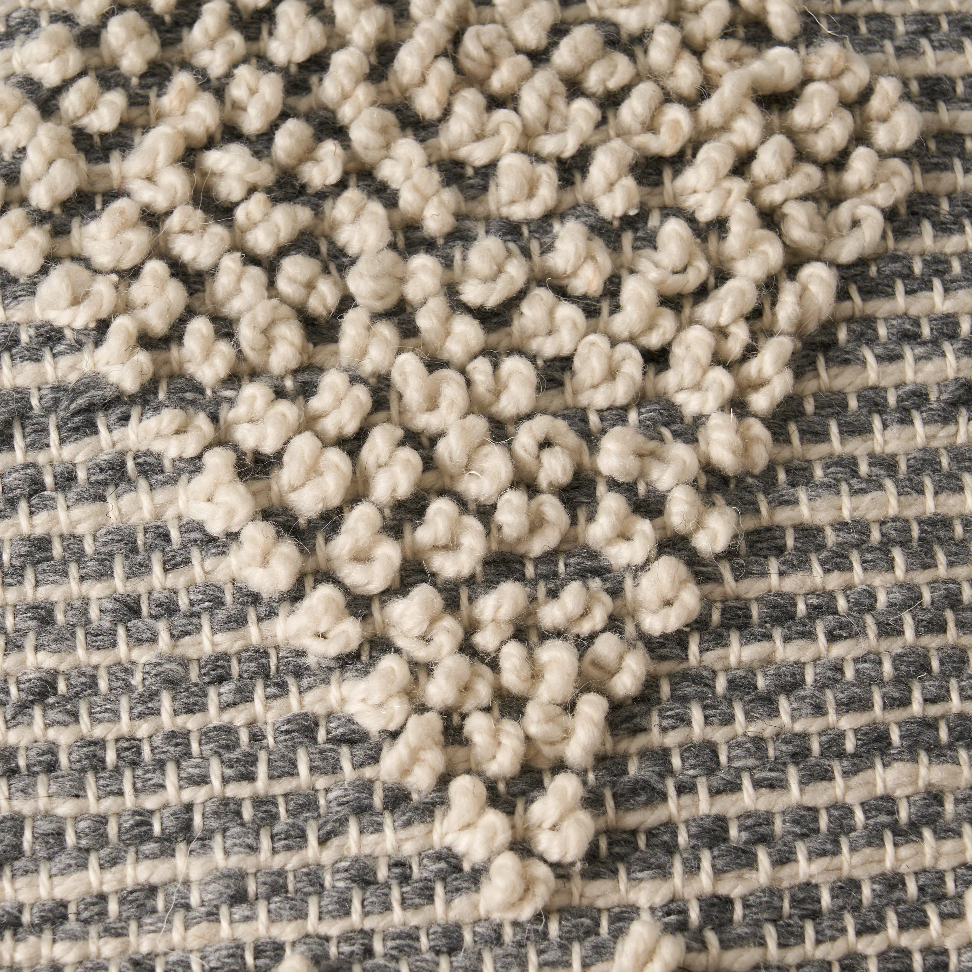 Dereka Contemporary Handcrafted Faux Yarn Pouf - furnishings