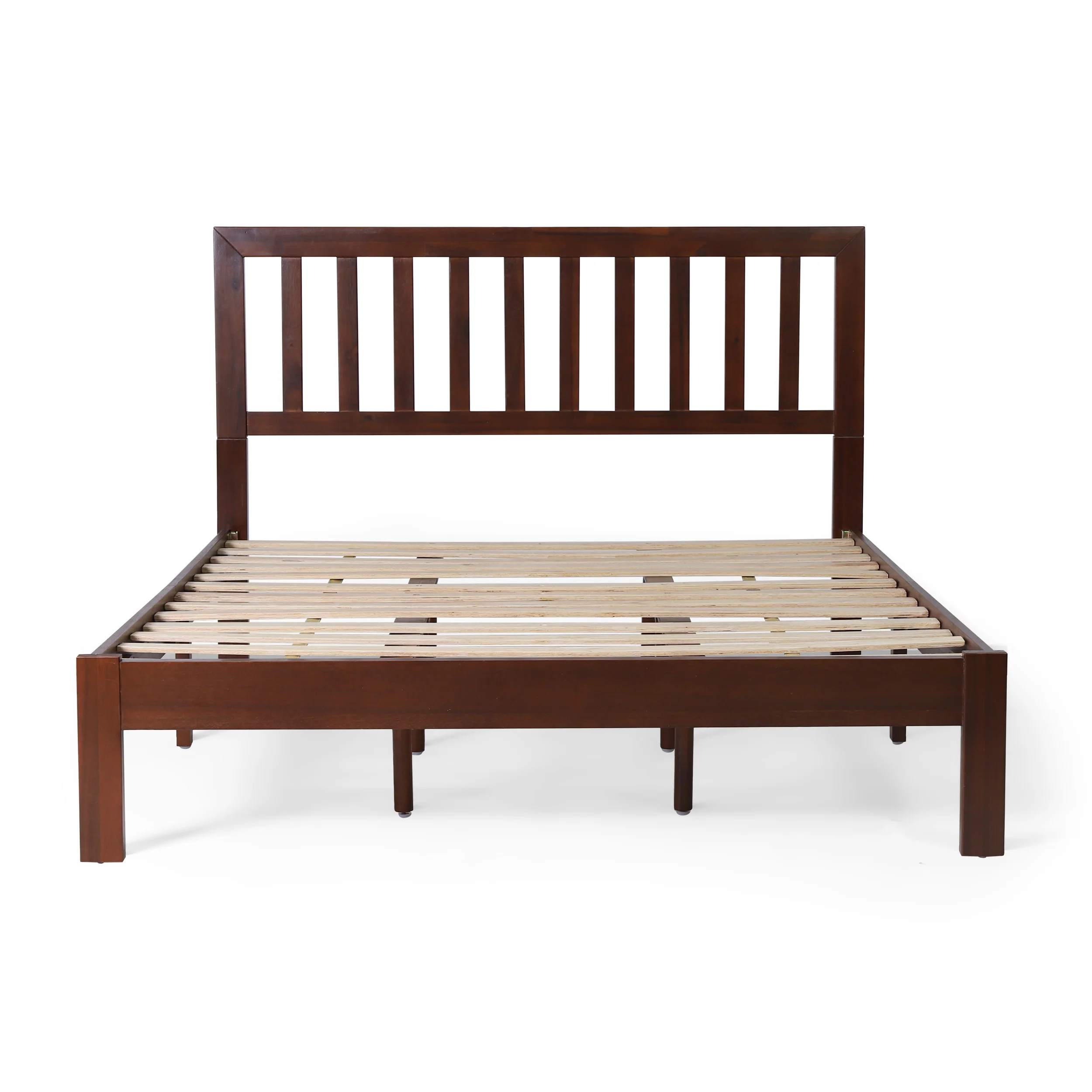 Contessa Modern Farmhouse Acacia Wood Queen Bed Platform - furnishings