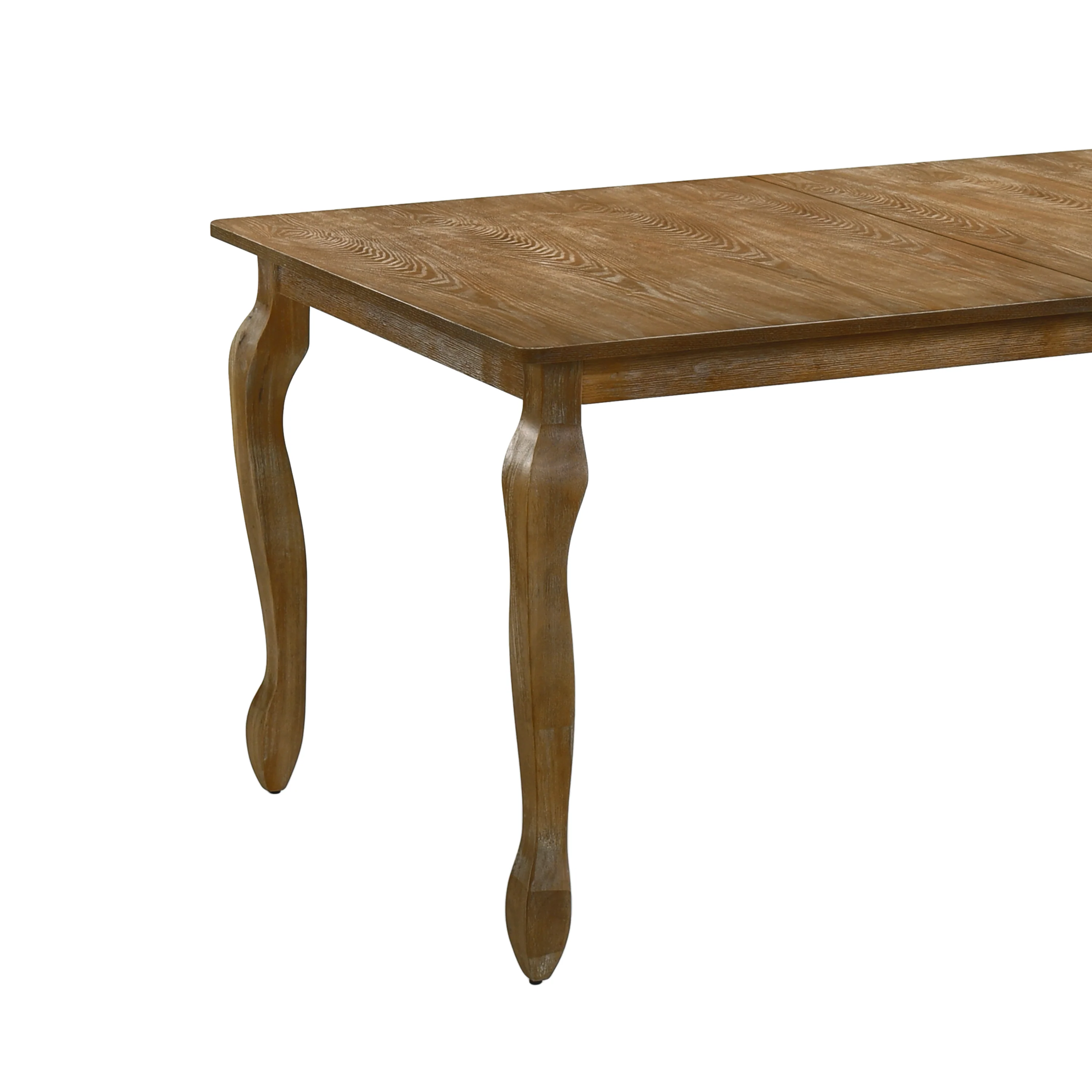 Regan French Country Fabric Upholstered Wood Expandable 7 Piece Dining Set - furnishings