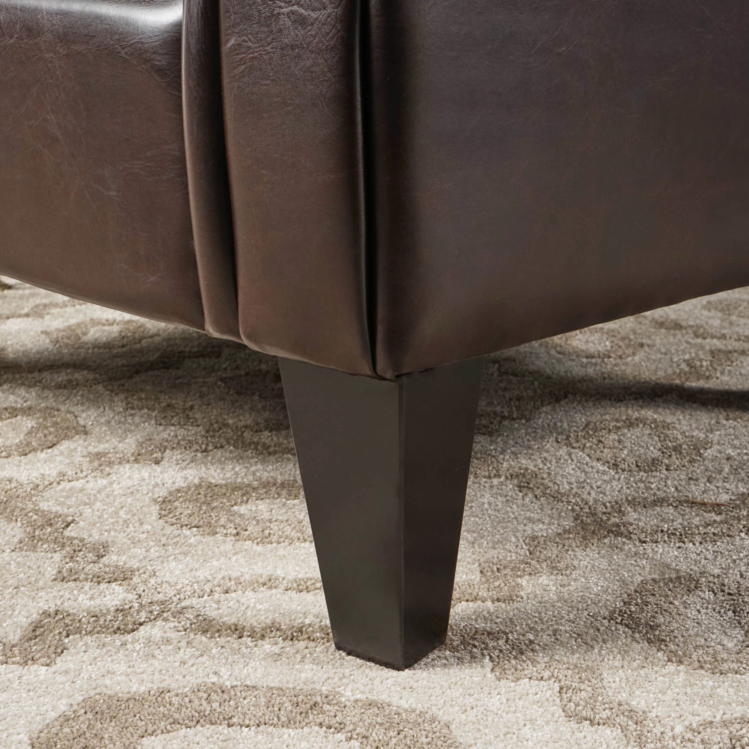 Solvang Contemporary Tufted Leather Club Chair - furnishings
