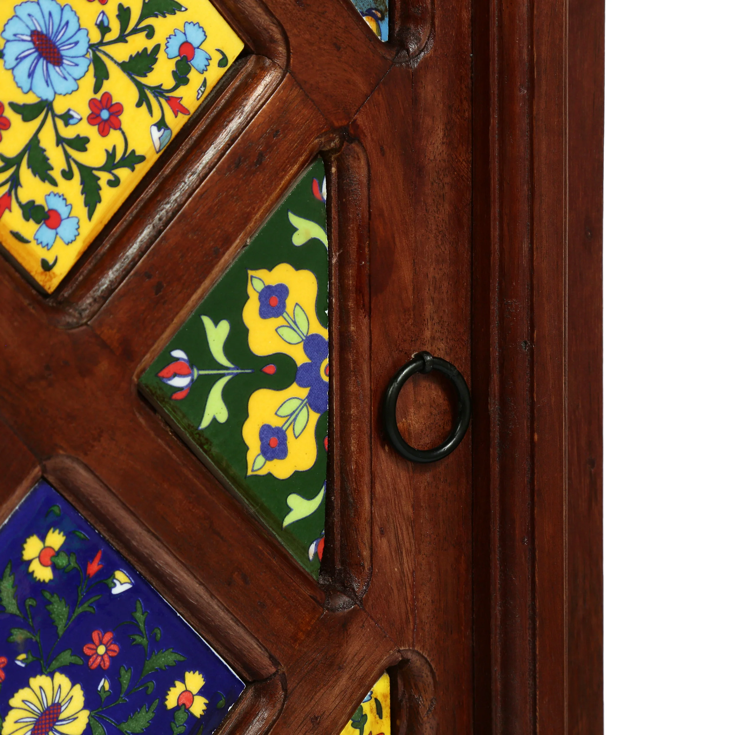 Picabo Handcrafted Boho Mango Wood Nightstand - furnishings