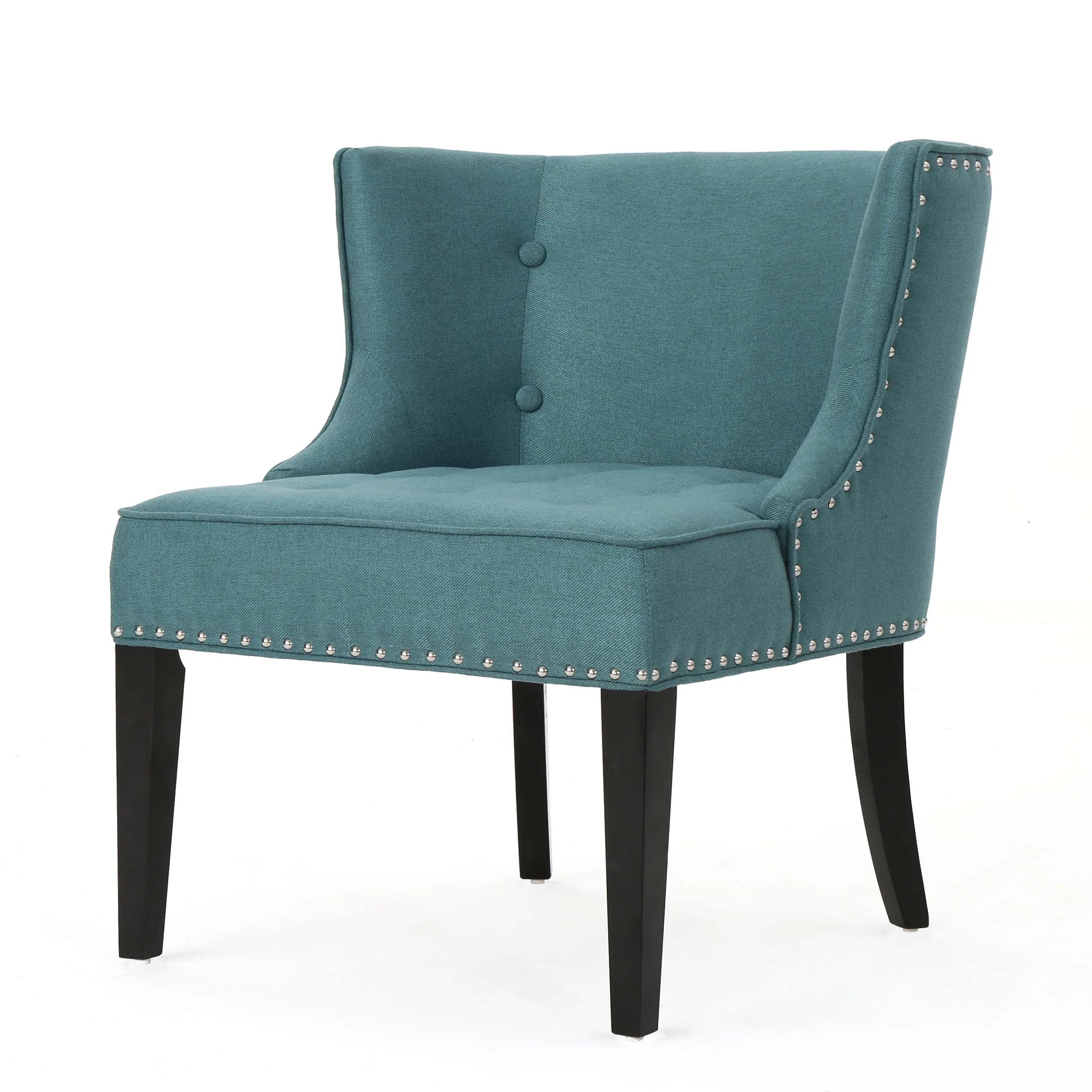 Adelina Contemporary Upholstered Accent Chair with Nailhead Trim - furnishings