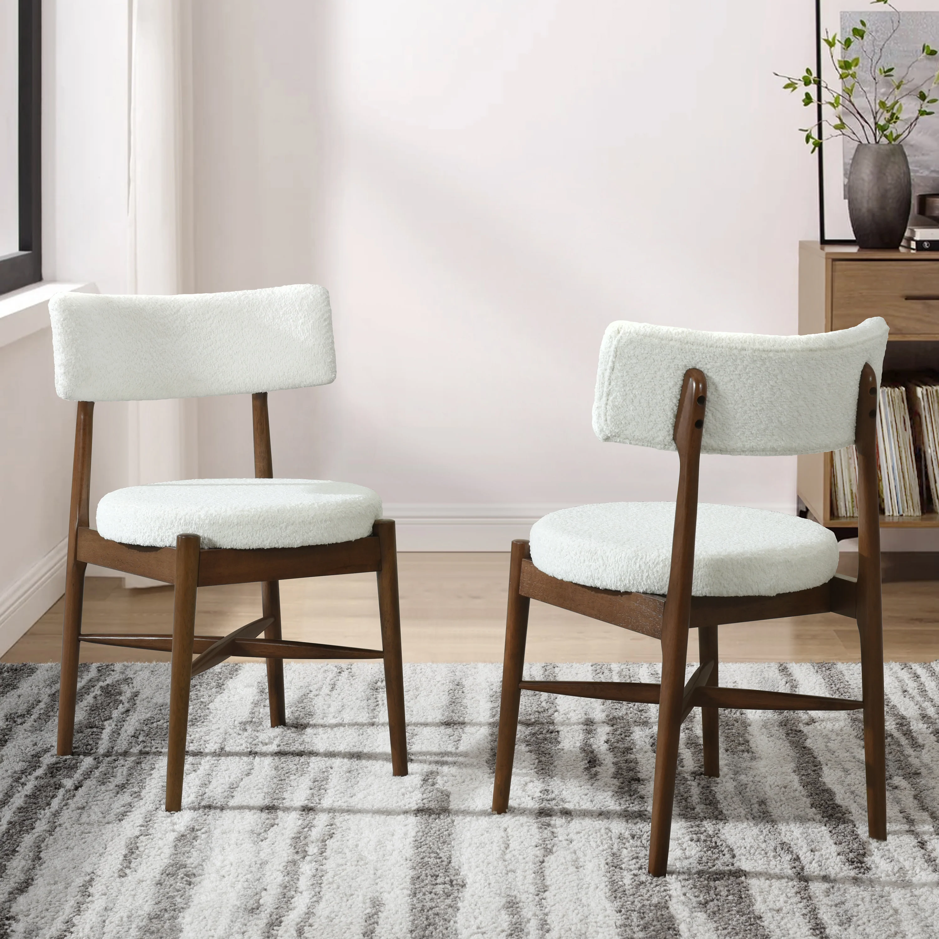 Celestee Modern Upholstered Dining Chairs, Set of 2 - furnishings