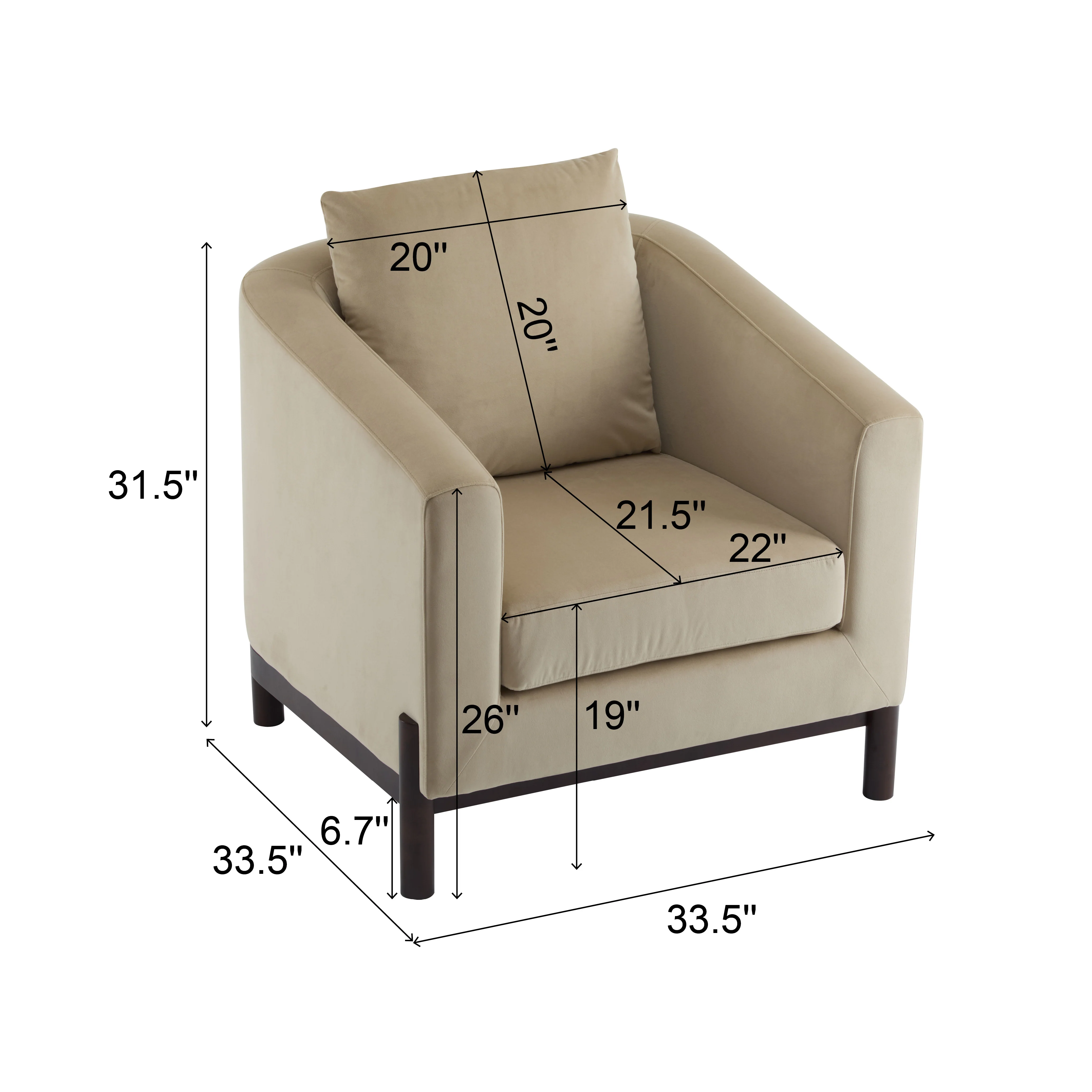 Mason Modern Luxury Barrel Club Chair - furnishings