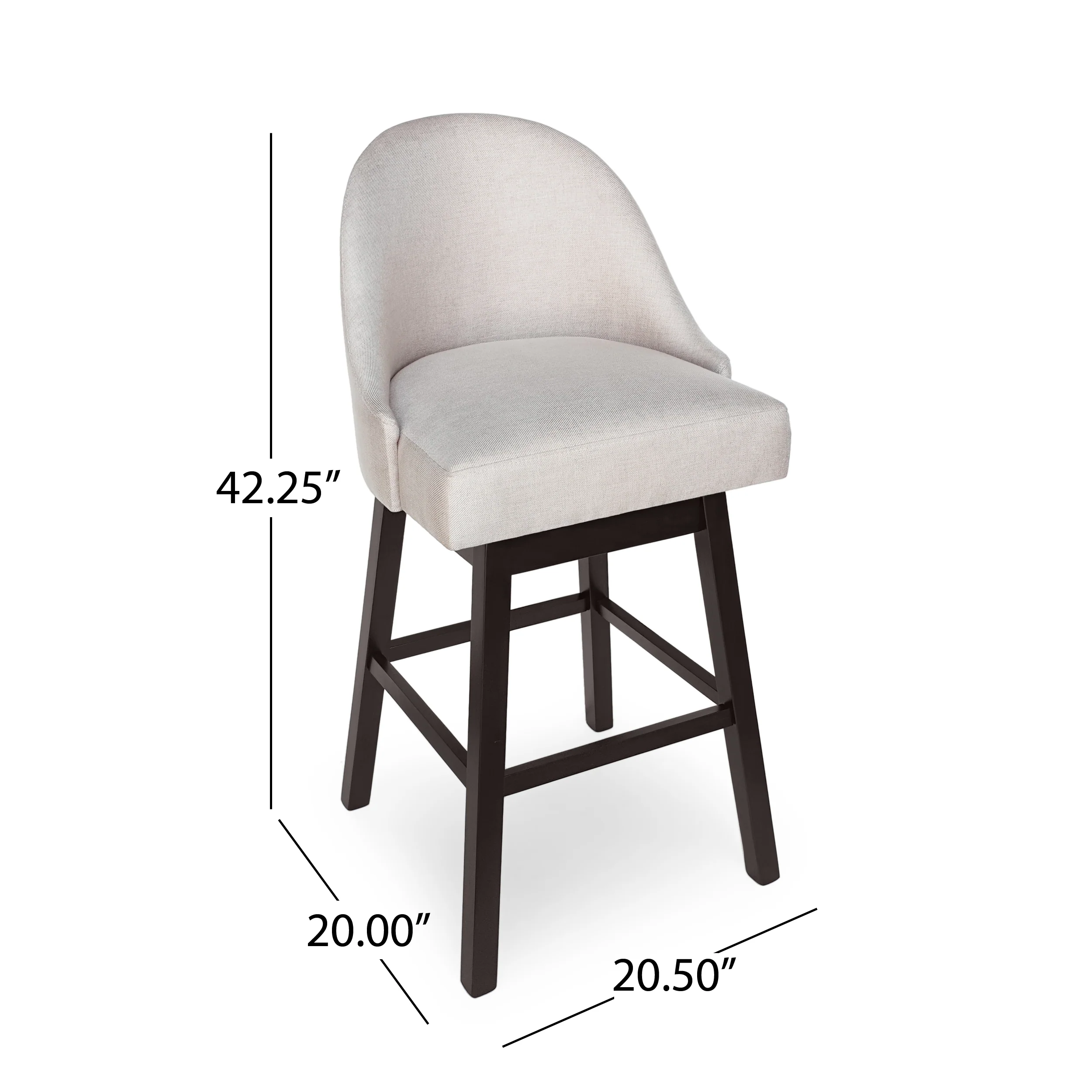 Andriel Modern Upholstered Swivel Bar Stool - furnishings