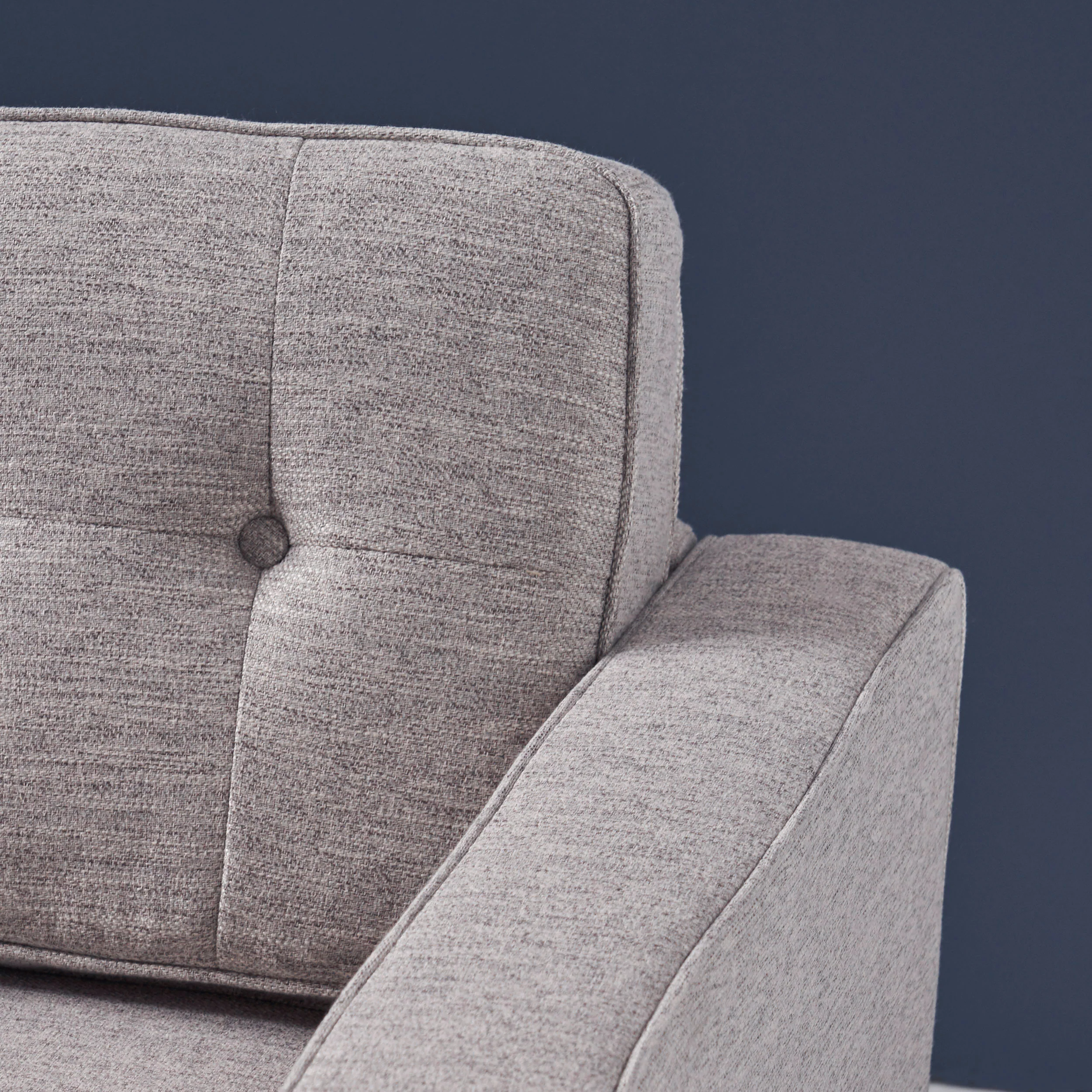 Grace Contemporary Fabric Chaise Sectional with Button Accents - furnishings