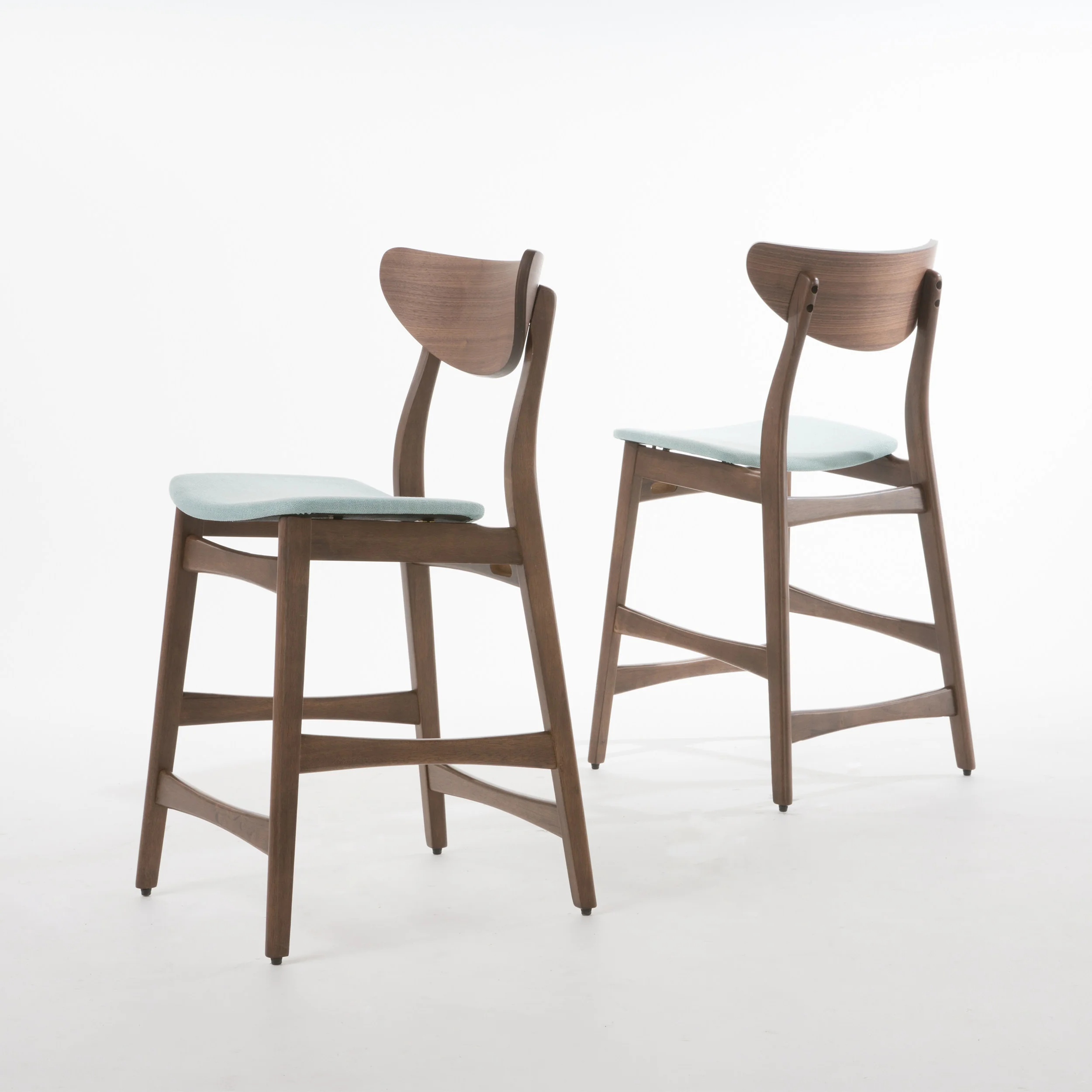 Helen Dark Fabric/ Wood Finish Counter Height Dining Set - furnishings