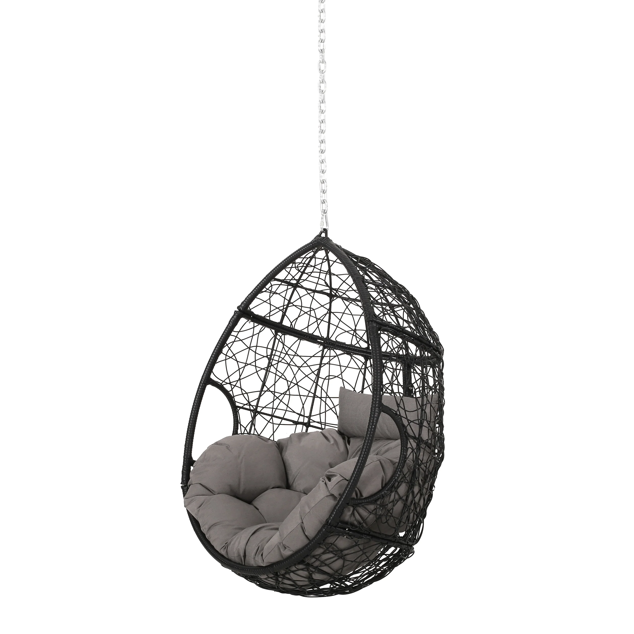 Alannah Outdoor and Indoor Wicker Hanging Chair with 8 Foot Chain (NO STAND) - furnishings