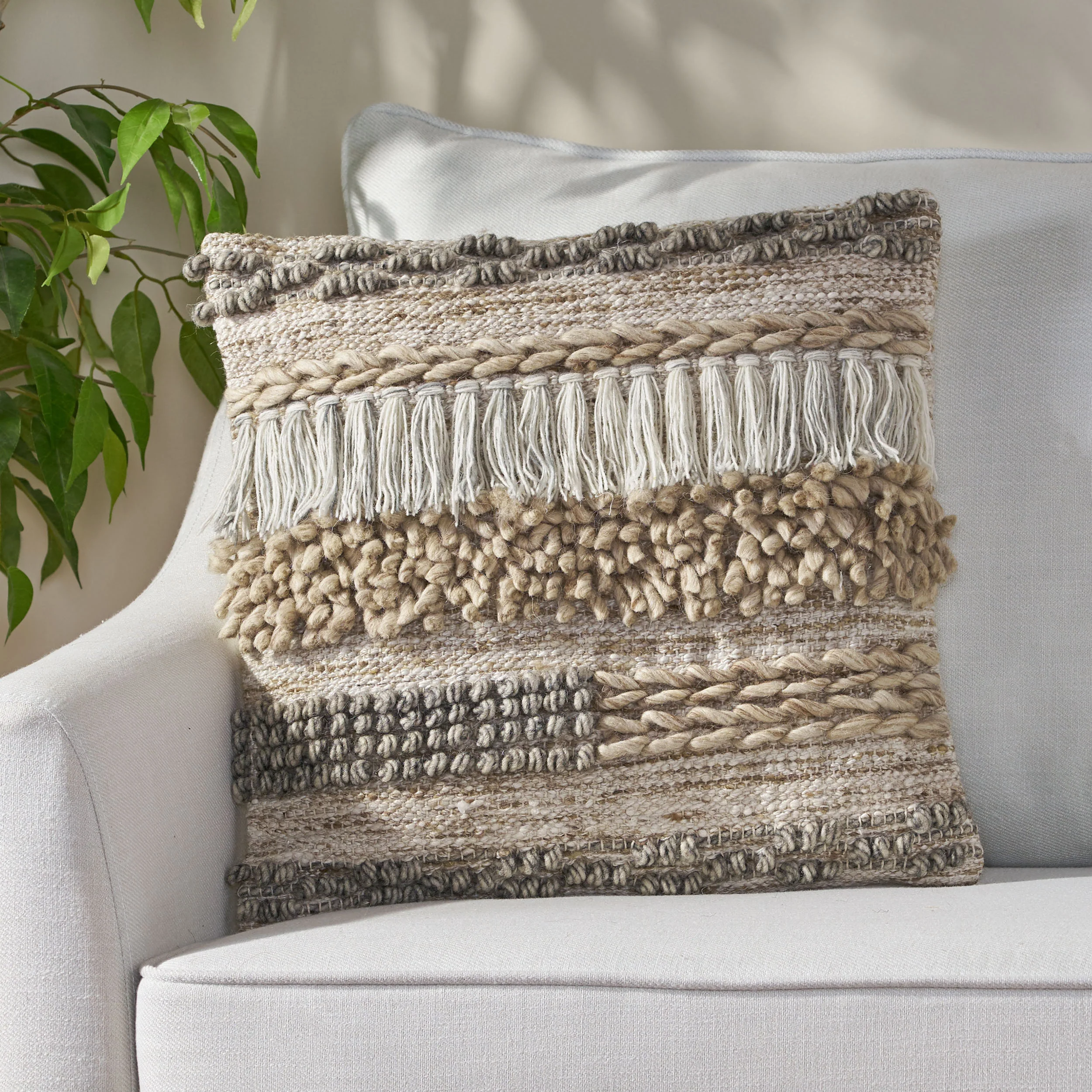 Aldric Hand-Loomed Boho Pillow Cover - furnishings
