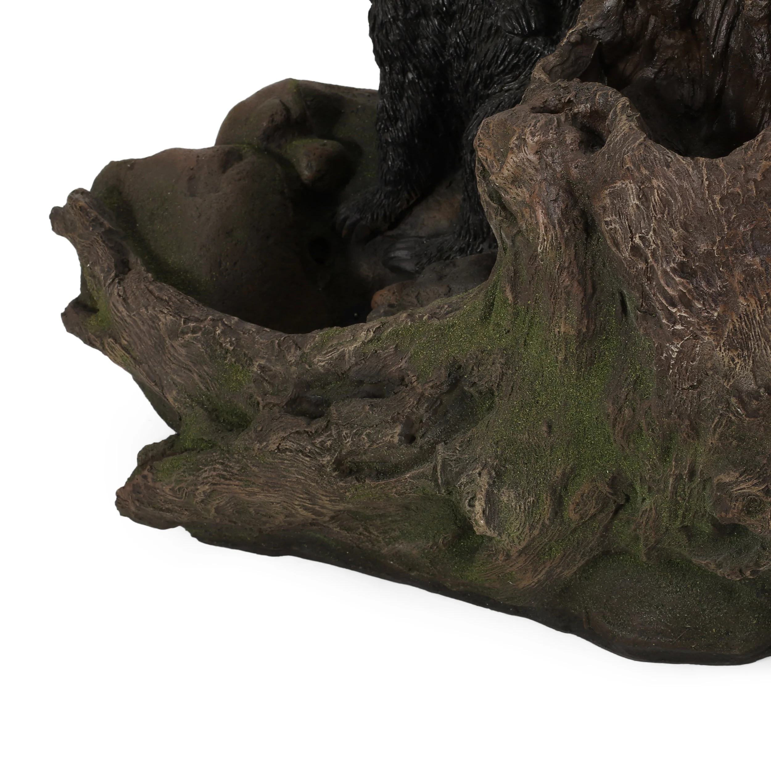 Bowery Datona Outdoor Bears on a Log Fountain - furnishings