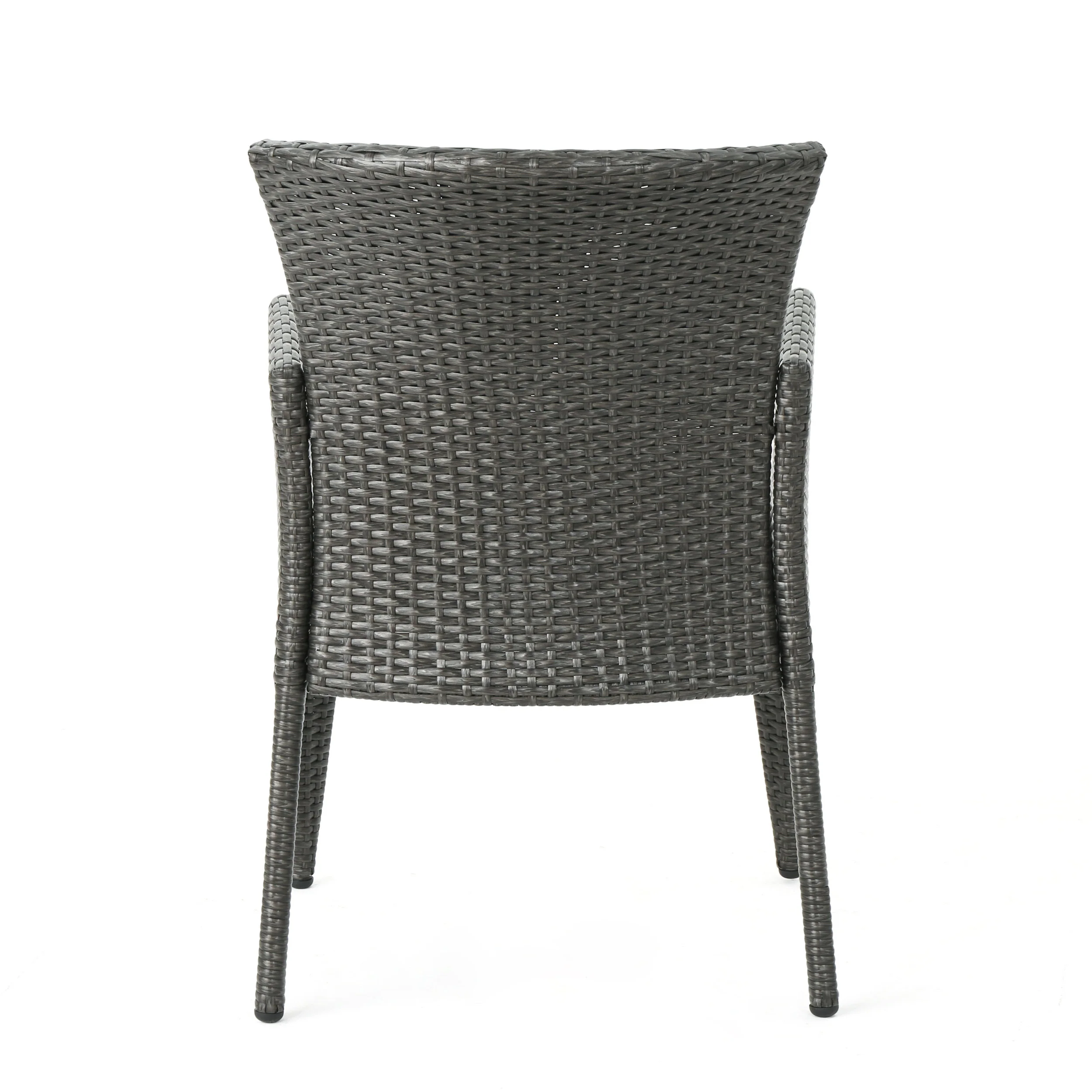 Hans Outdoor 5 Piece Wicker Dining Set, Grey - furnishings