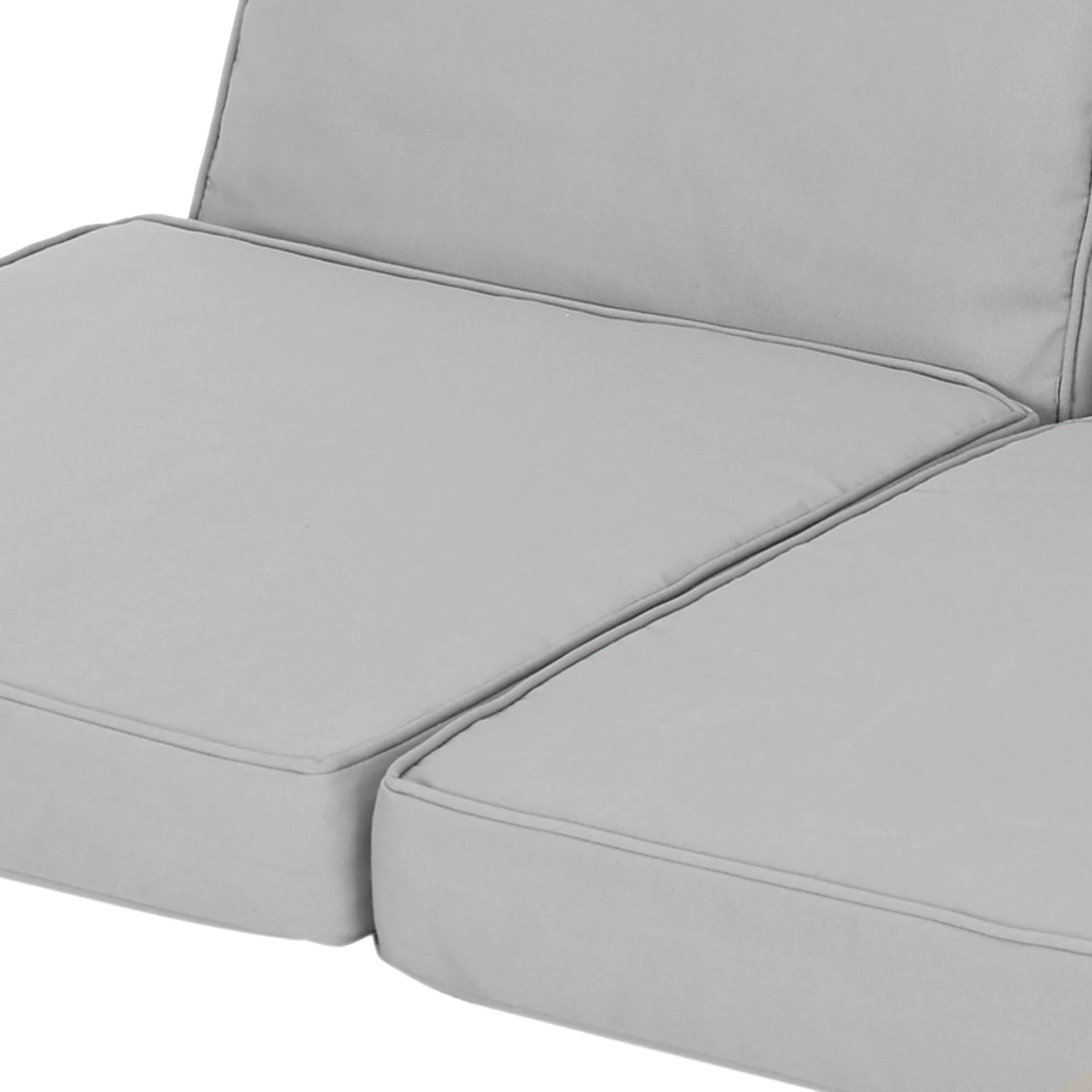 Atiyah Outdoor Water Resistant Fabric Loveseat Cushions with Piping - furnishings
