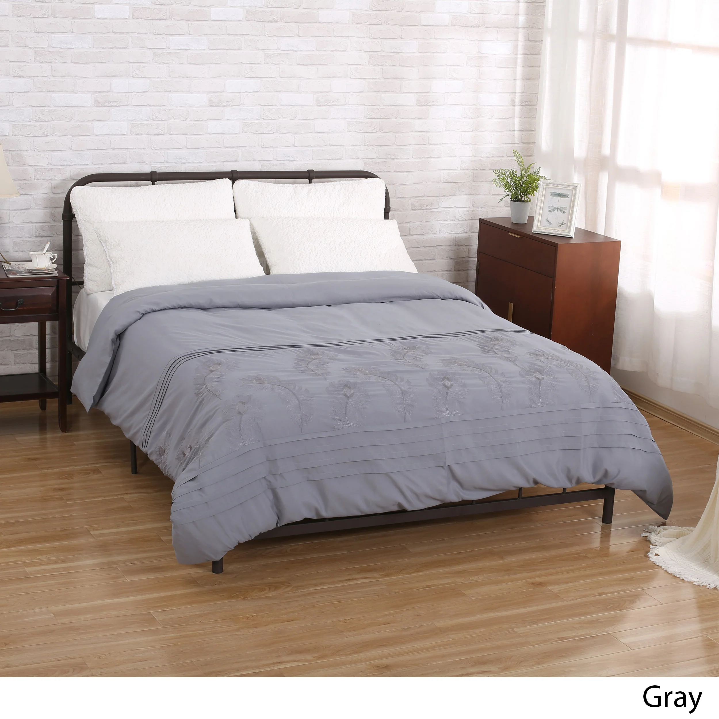 Zoey Queen Size Fabric Duvet Cover - furnishings